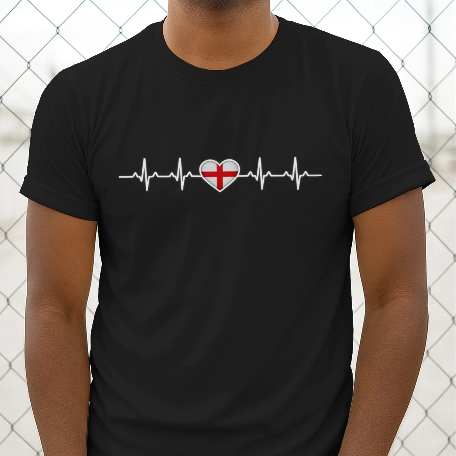 England Flag Heartbeat T-Shirt