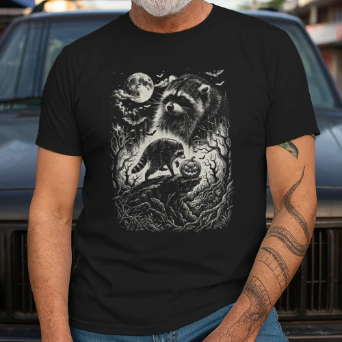 Spooky Raccoon Halloween T-Shirt