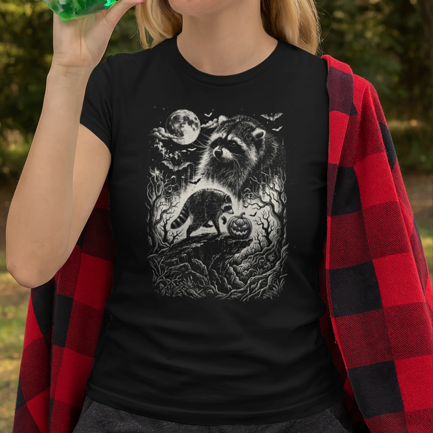 Spooky Raccoon Halloween T-Shirt