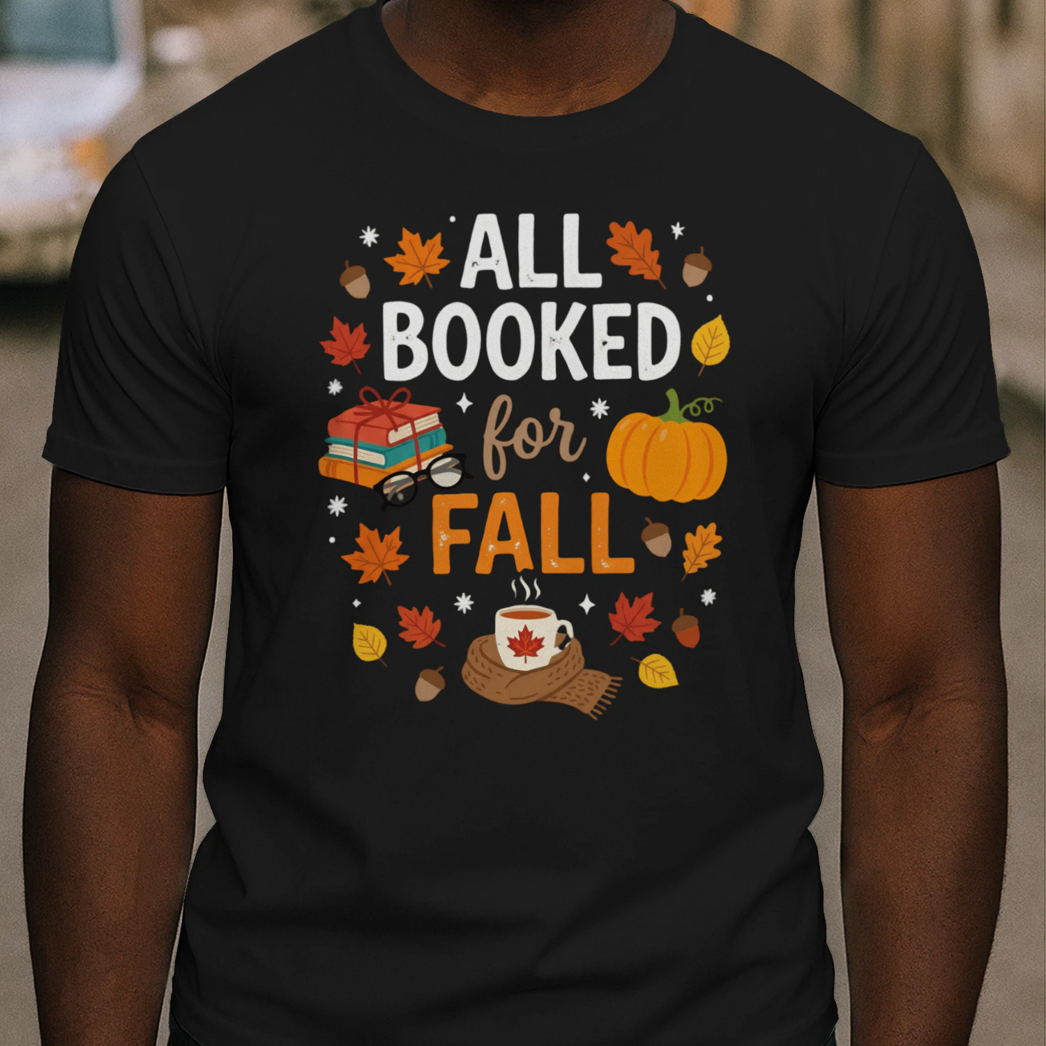 All Booked for Fall – Cozy Autumn Book Lover Design