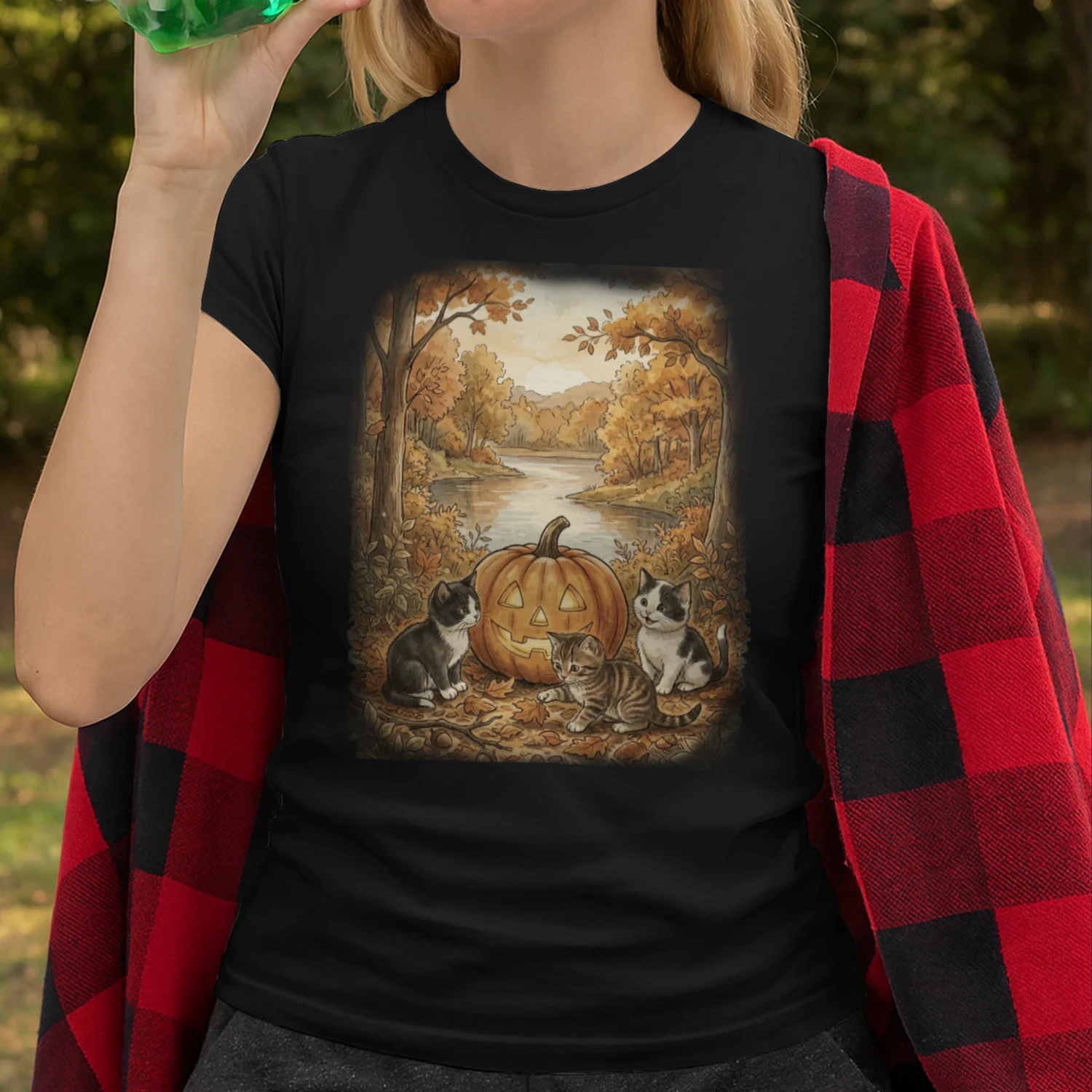 Cozy Autumn Cats & Pumpkin – Cute Fall Halloween Design