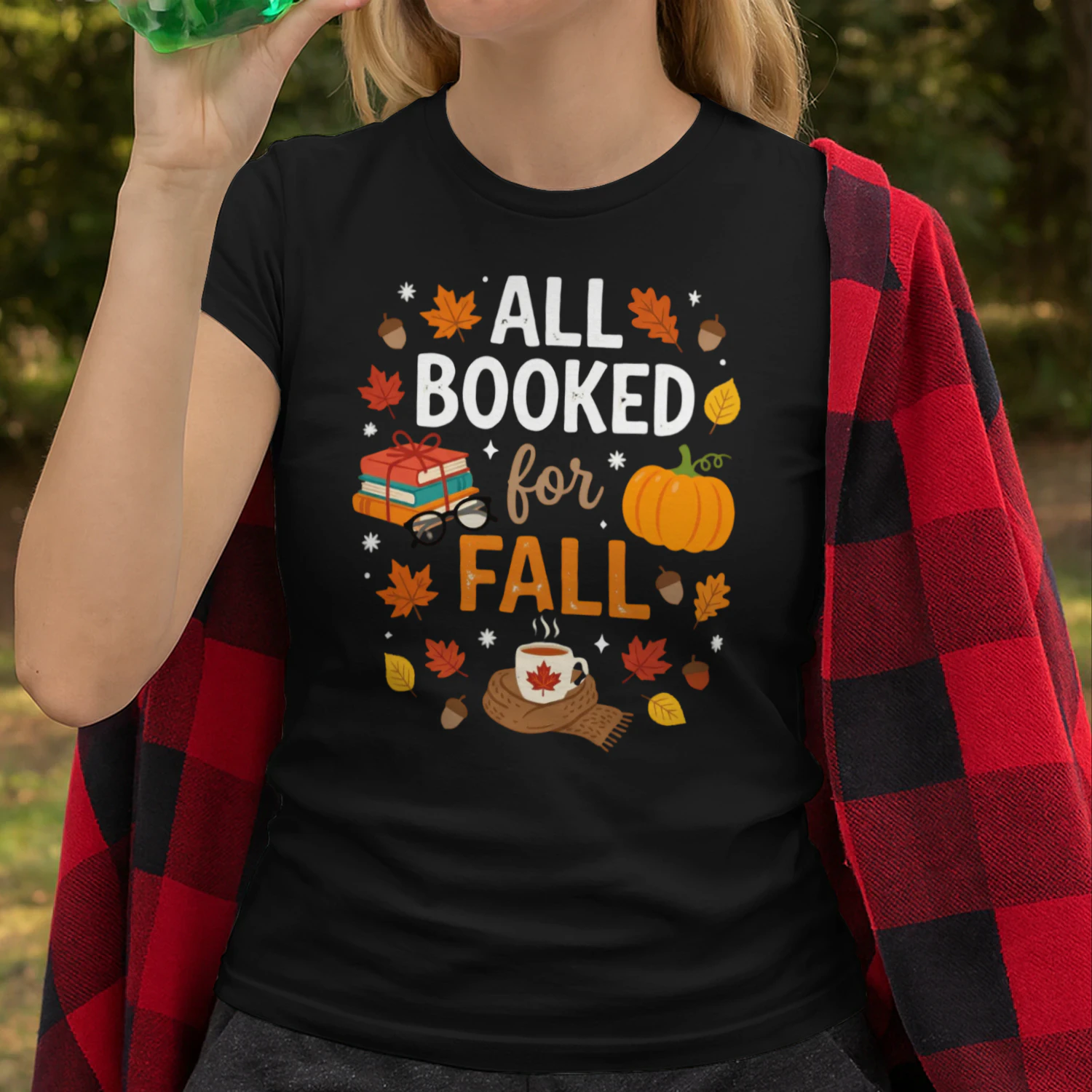 All Booked for Fall – Cozy Autumn Book Lover Design