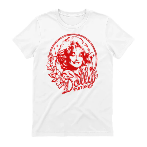 Dolly Parton Flowers and Butterflies Signature Red