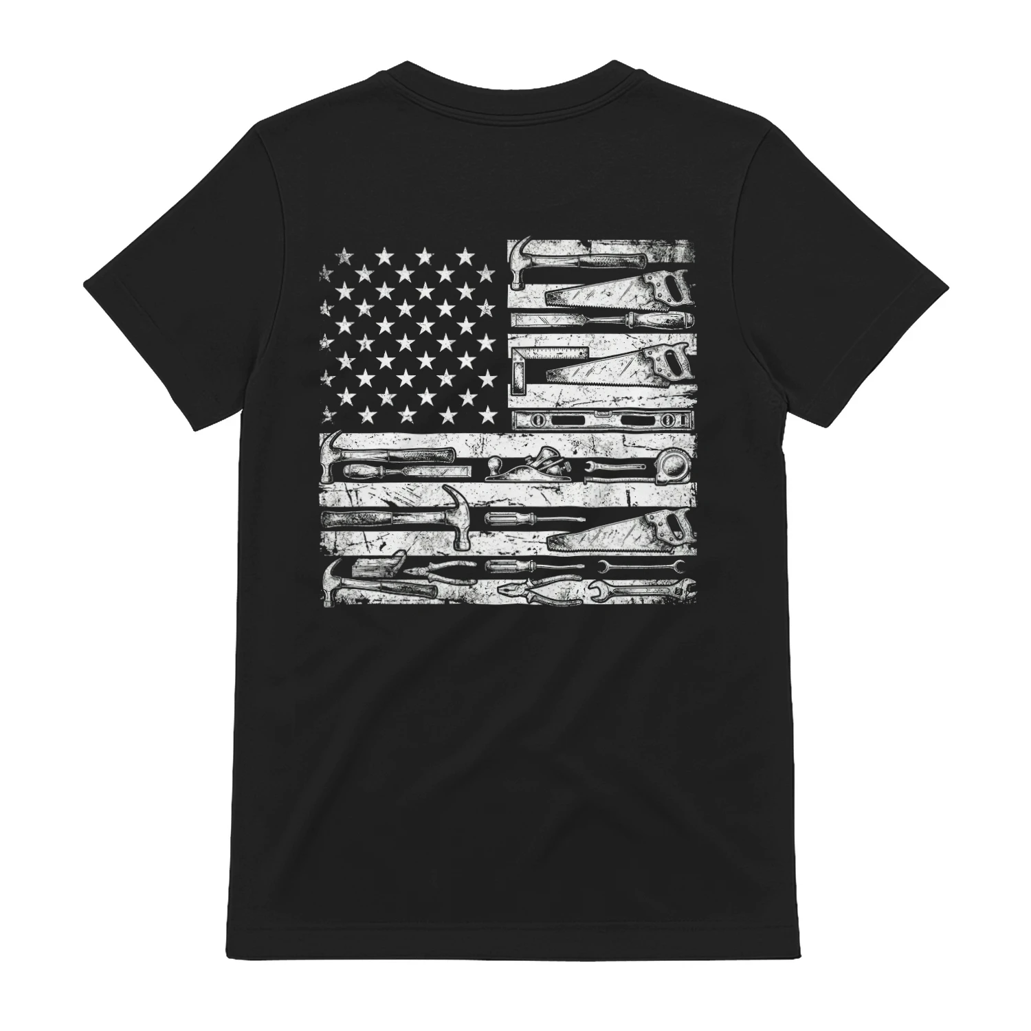 Patriotic Tools Usa Tools Flag Skilled Trades T-Shirt