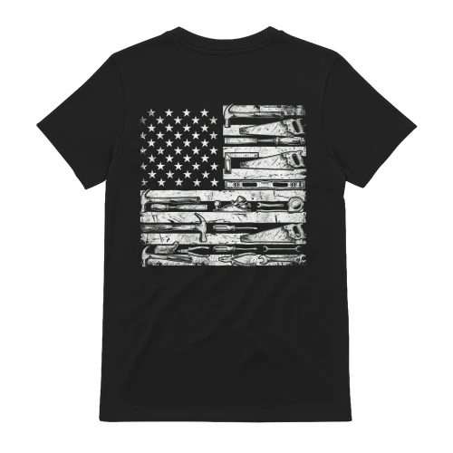 Patriotic Tools Usa Tools Flag Skilled Trades T-Shirt