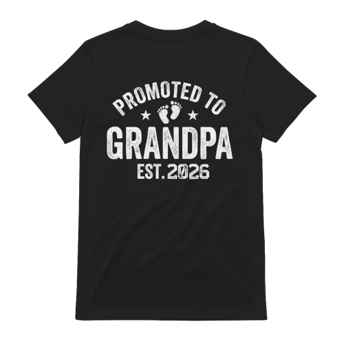 Promoted Grandpa Grandpa Est 2025 New Grandparents T-Shirt