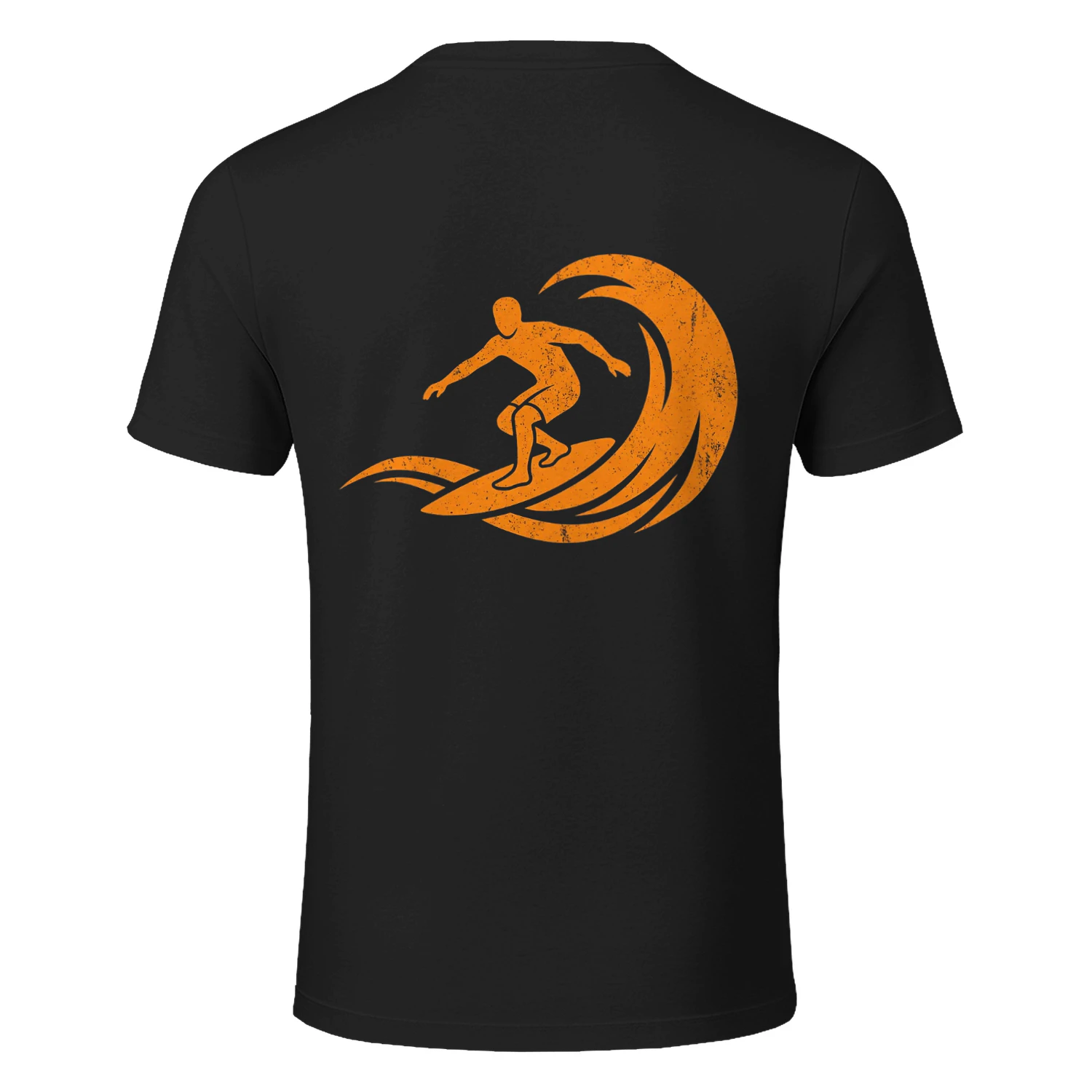 Surfing Art Distressed Surfer Silhouette Surfing Lovers T-Shirt