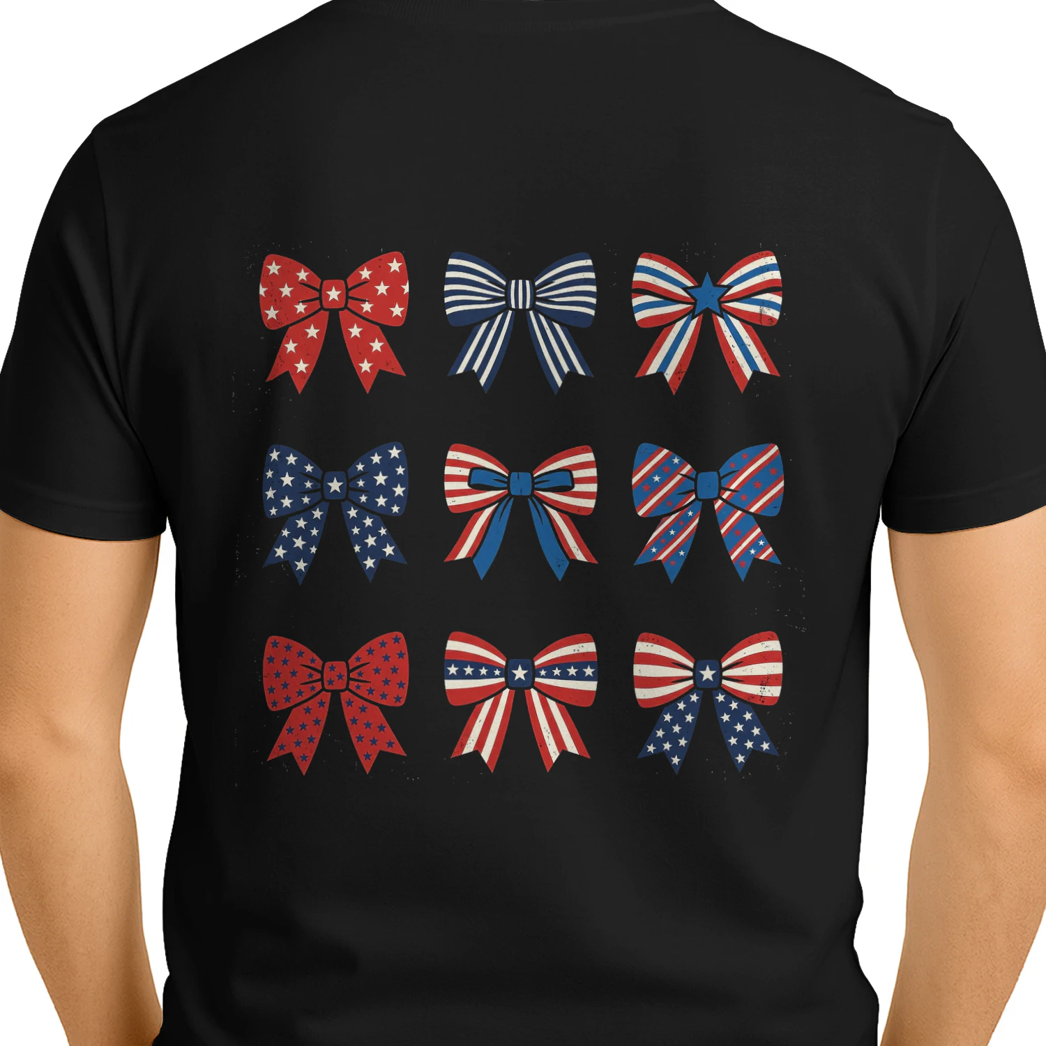 Patriotic Bows American Flag Bows Patriotic Decor T-Shirt