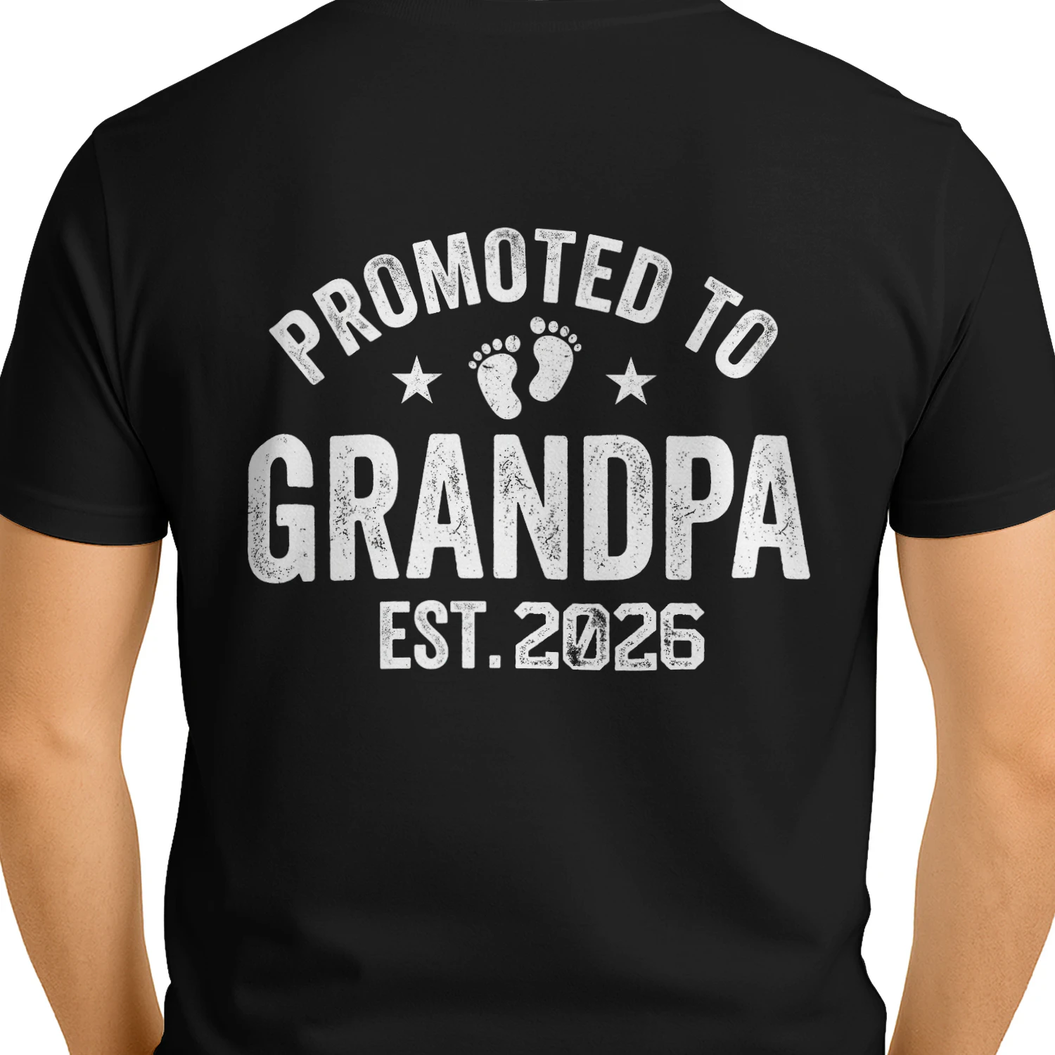 Promoted Grandpa Grandpa Est 2025 New Grandparents T-Shirt