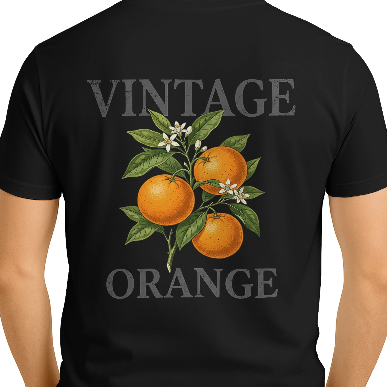 Vintage Orange Vintage Orange Branch Botanical Art T-Shirt