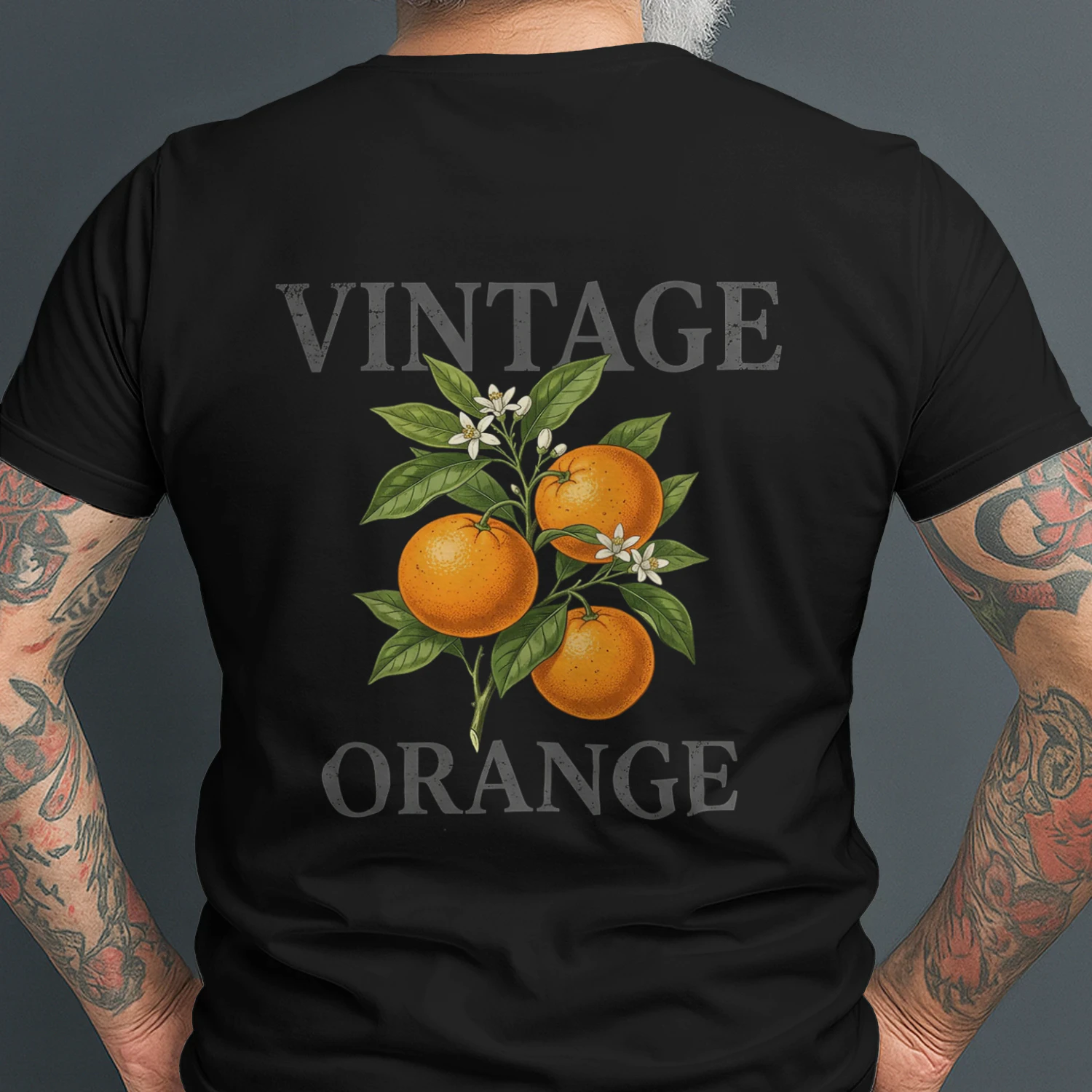 Vintage Orange Vintage Orange Branch Botanical Art T-Shirt