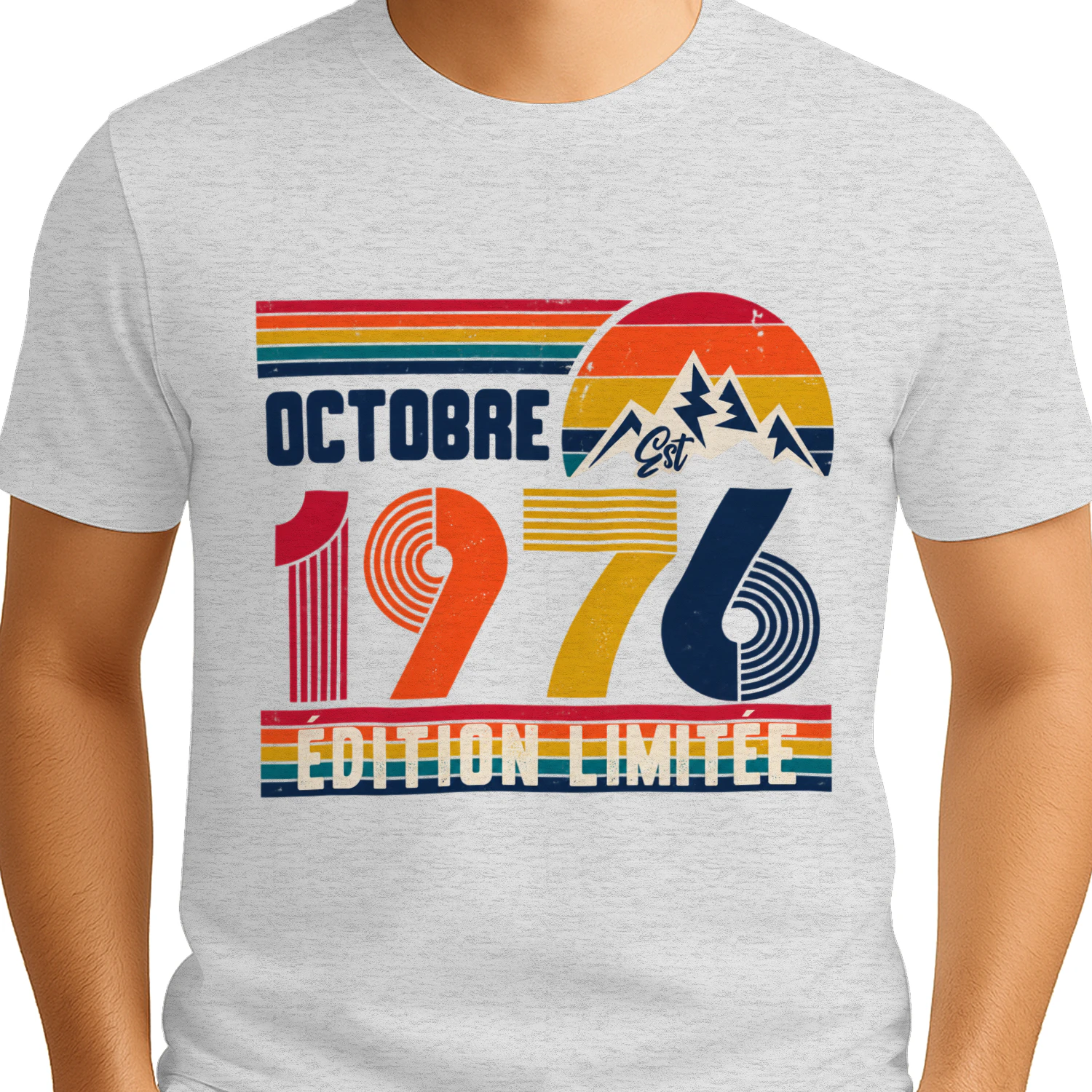 T-Shirt Octobre 1976 Vintage – Édition Limitée | Cadeau Anniversaire 50 Ans