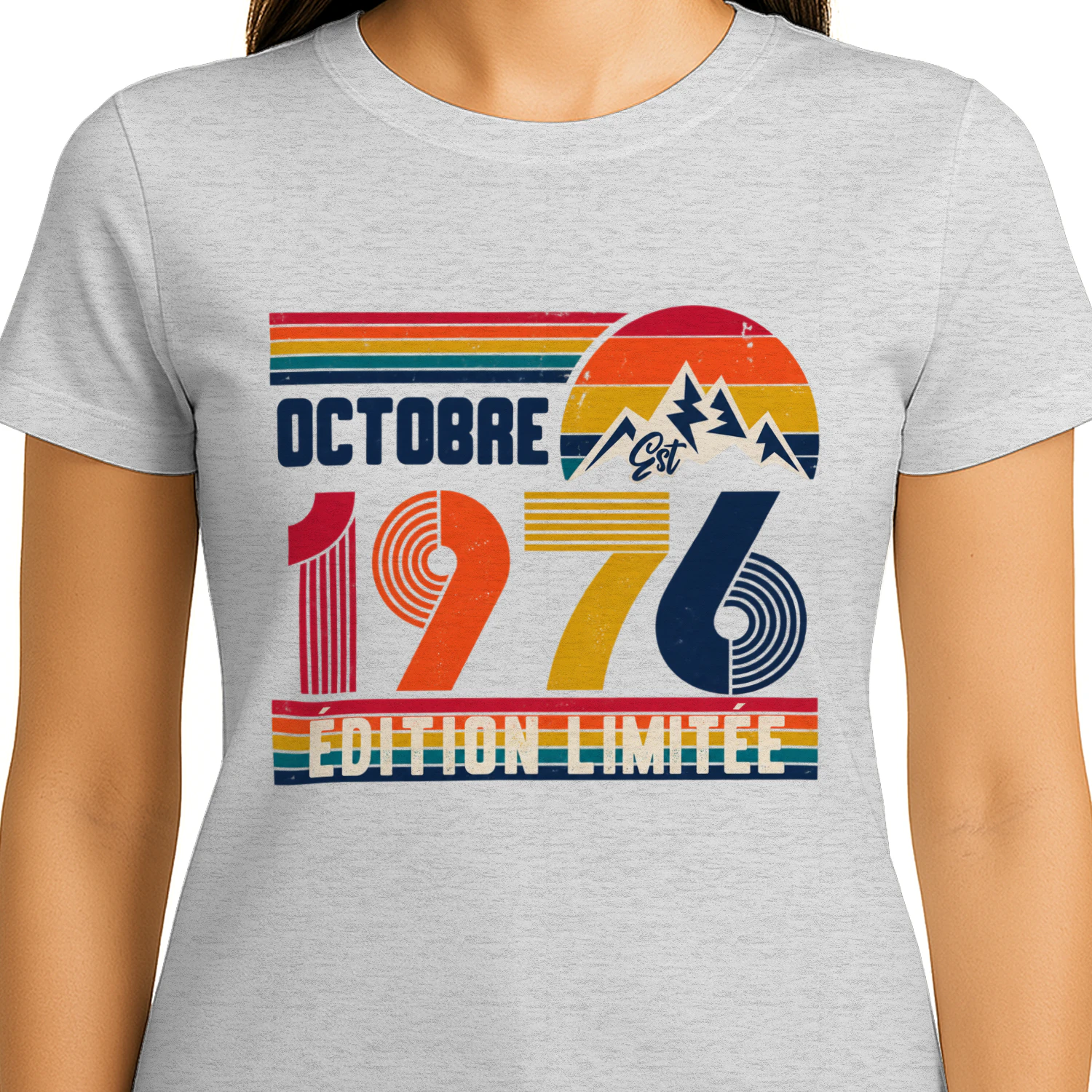 T-Shirt Octobre 1976 Vintage – Édition Limitée | Cadeau Anniversaire 50 Ans