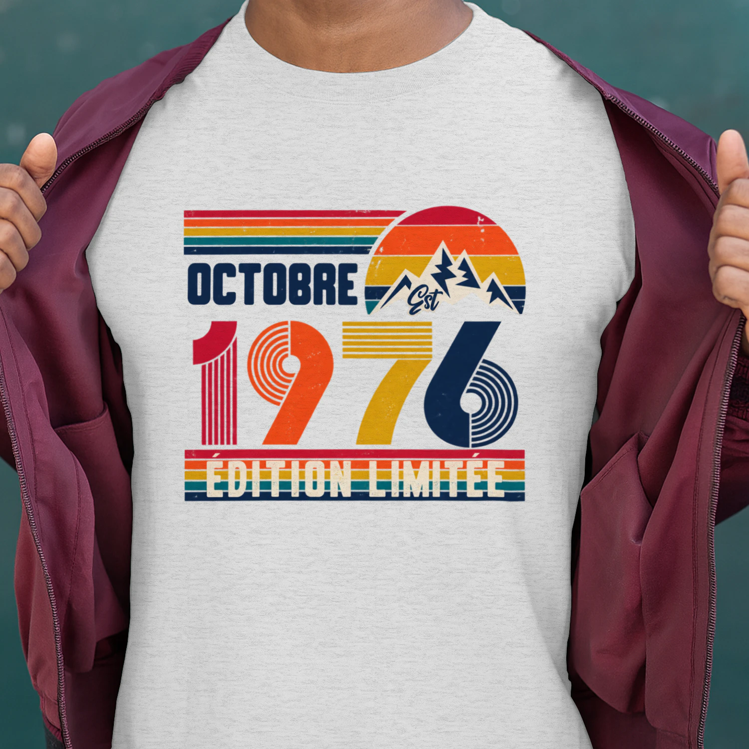 T-Shirt Octobre 1976 Vintage – Édition Limitée | Cadeau Anniversaire 50 Ans