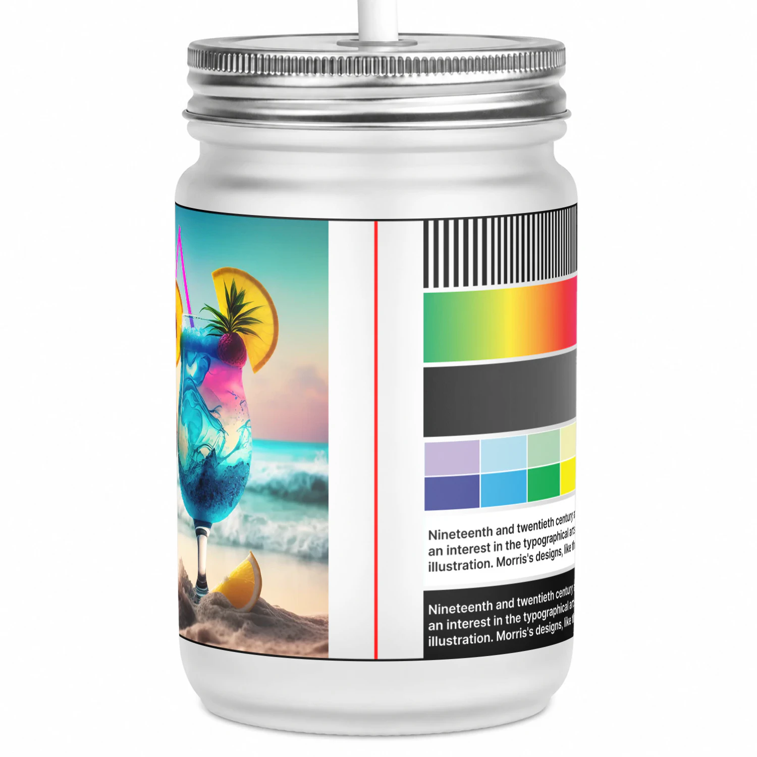 Mason Jar With Straw