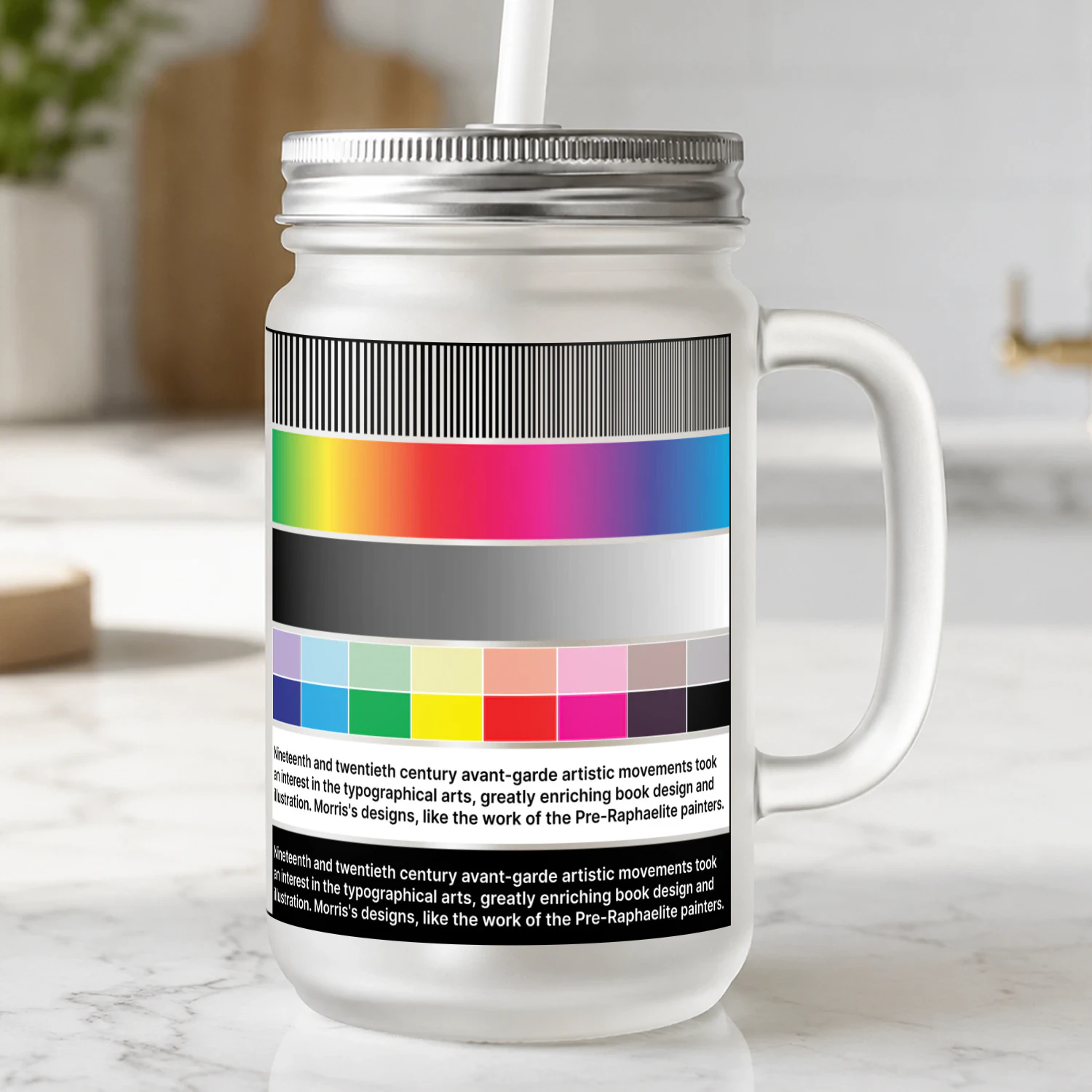 Mason Jar With Straw