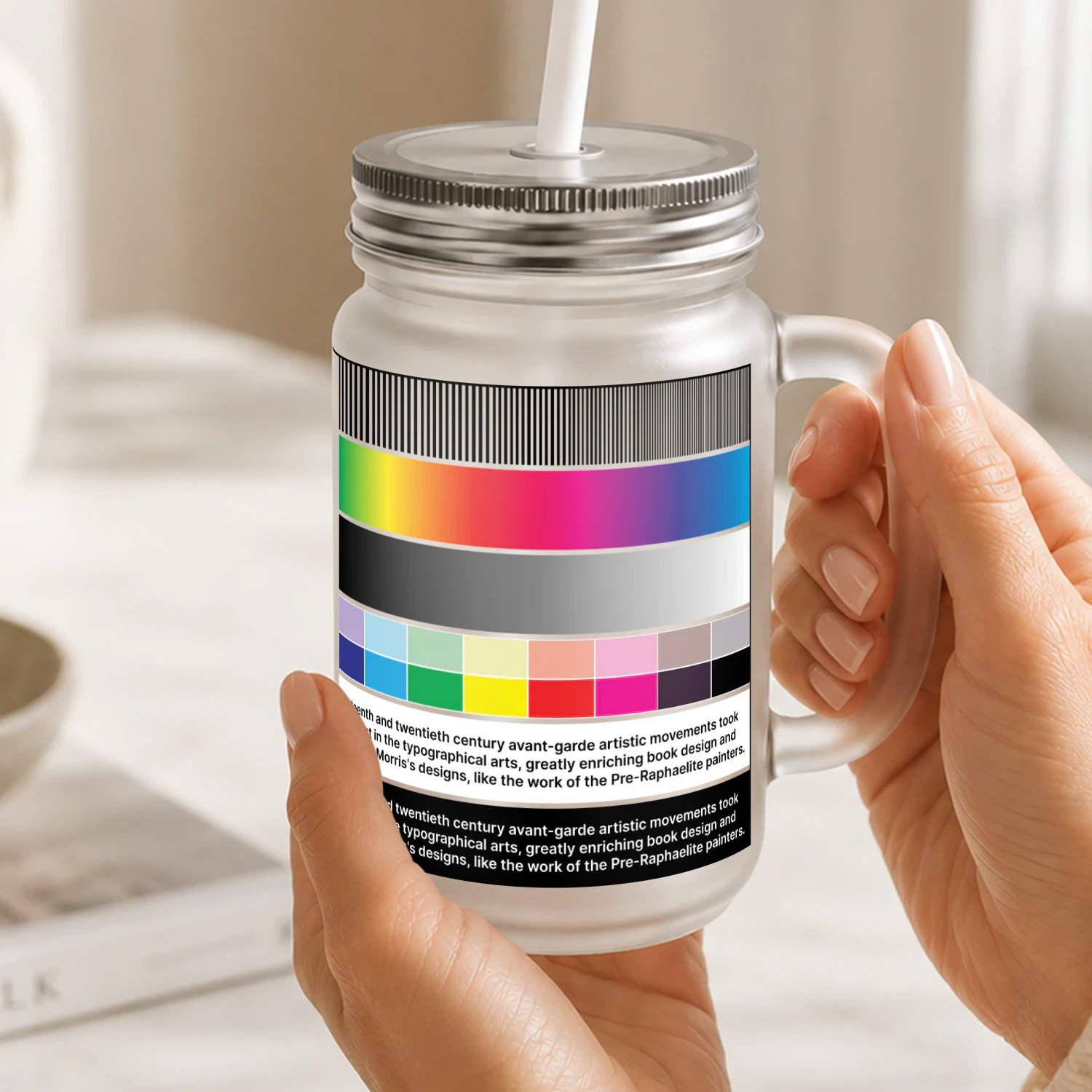 Mason Jar With Straw