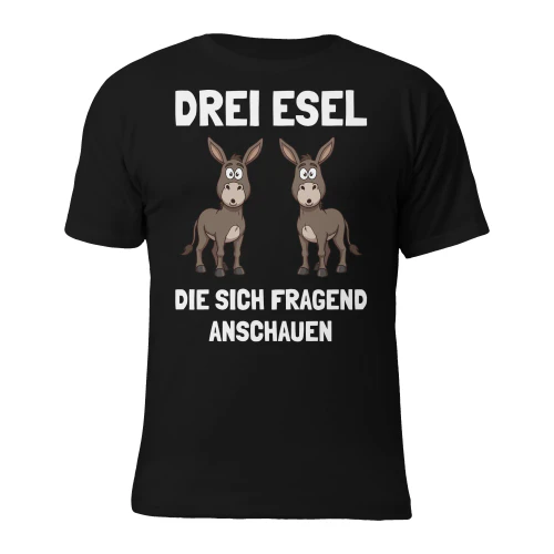 Drei Esel, die sich fragend anschauen