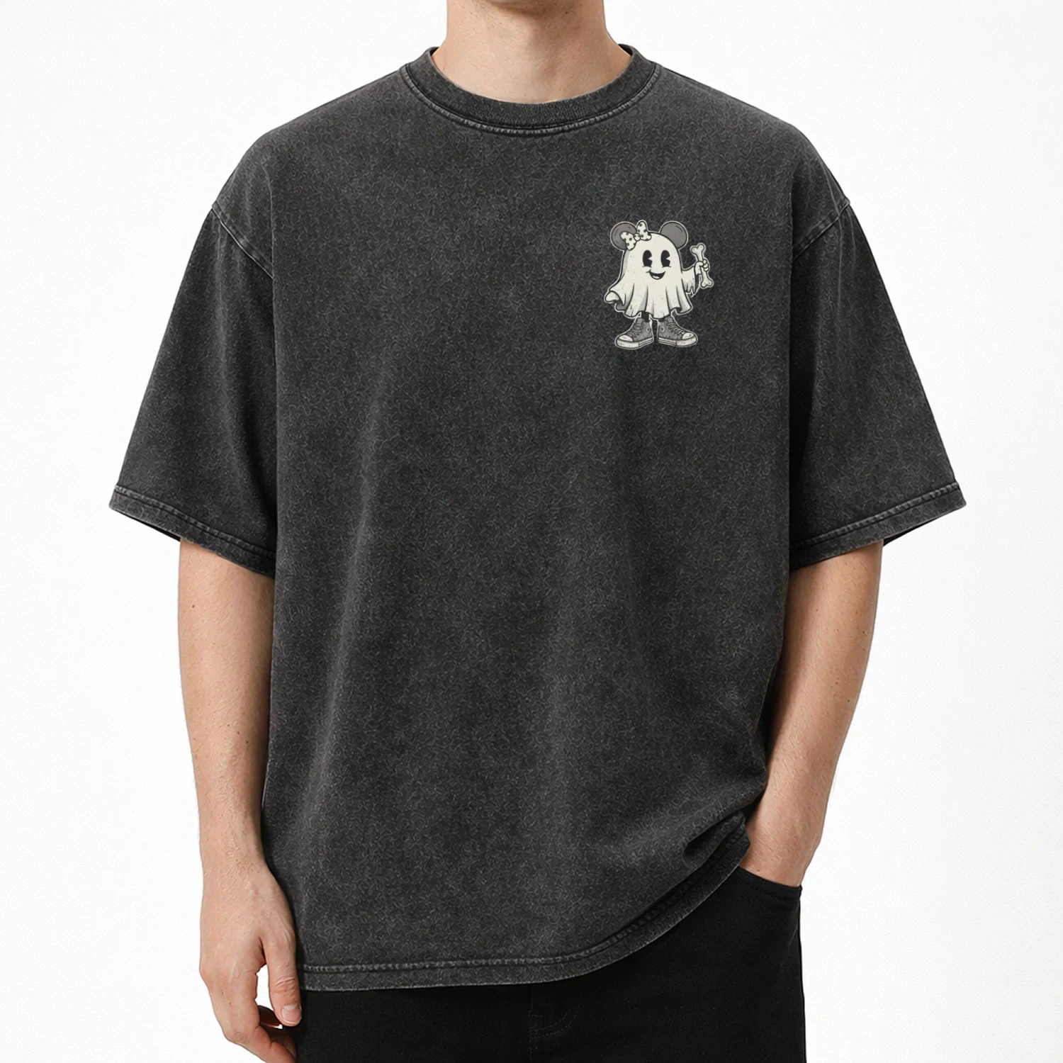 HALLOWEEN Acid Washed Heavy Oversized T-shirt 