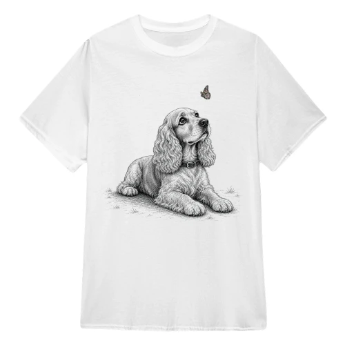 Cocker spaniel's butterfly
