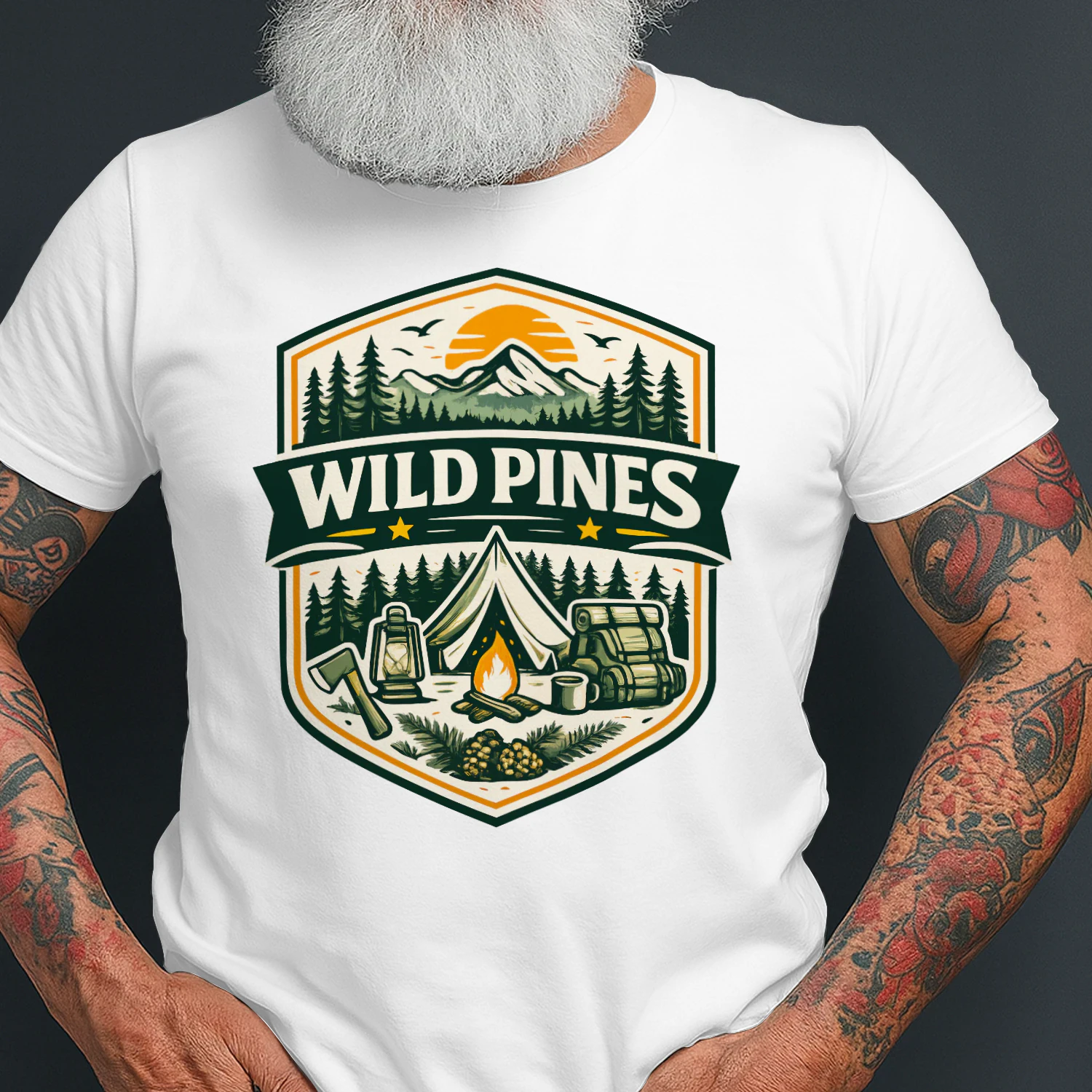 8🏕️ Wild Pines Camping Adventure T-Shirt 🌲🔥