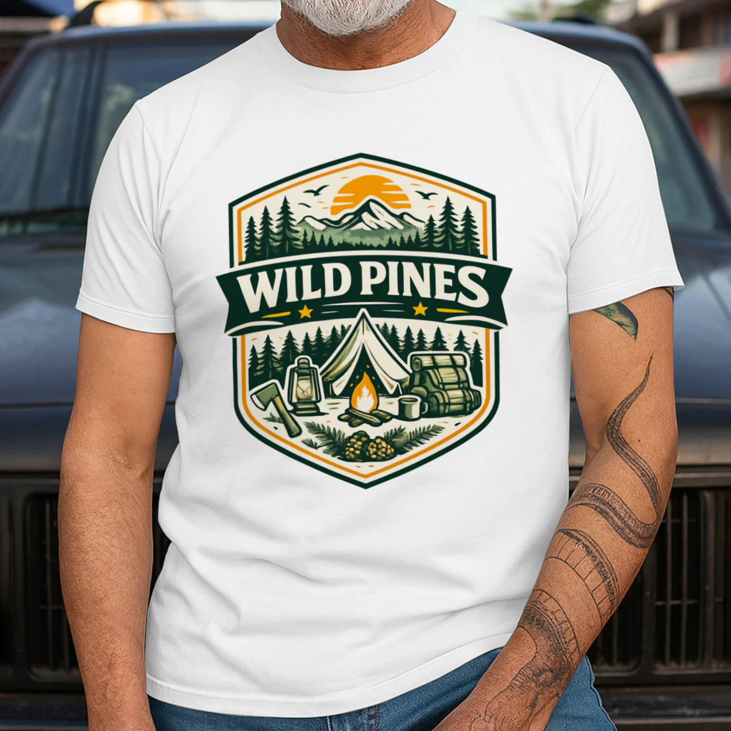 8🏕️ Wild Pines Camping Adventure T-Shirt 🌲🔥