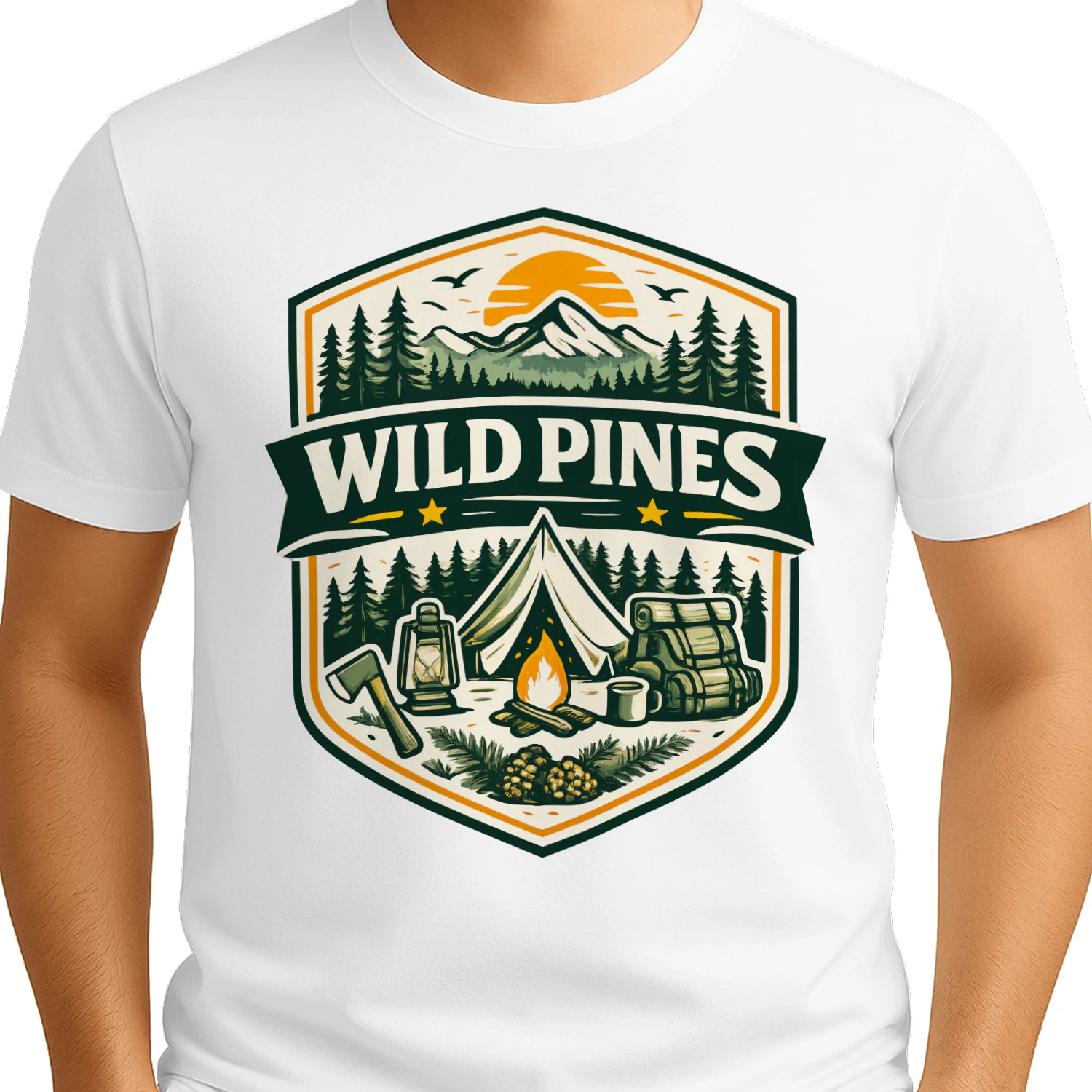 8🏕️ Wild Pines Camping Adventure T-Shirt 🌲🔥