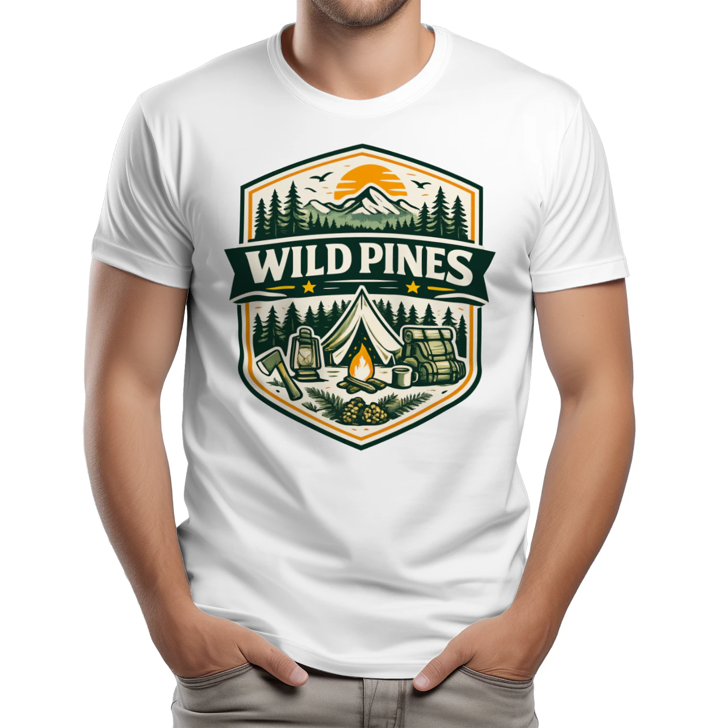 8🏕️ Wild Pines Camping Adventure T-Shirt 🌲🔥