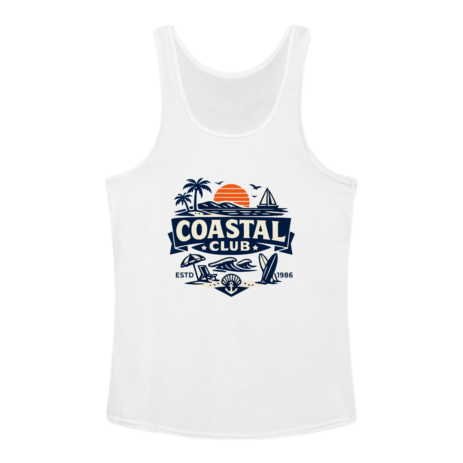 🌴 Coastal Club Summer Tank Top 🌊