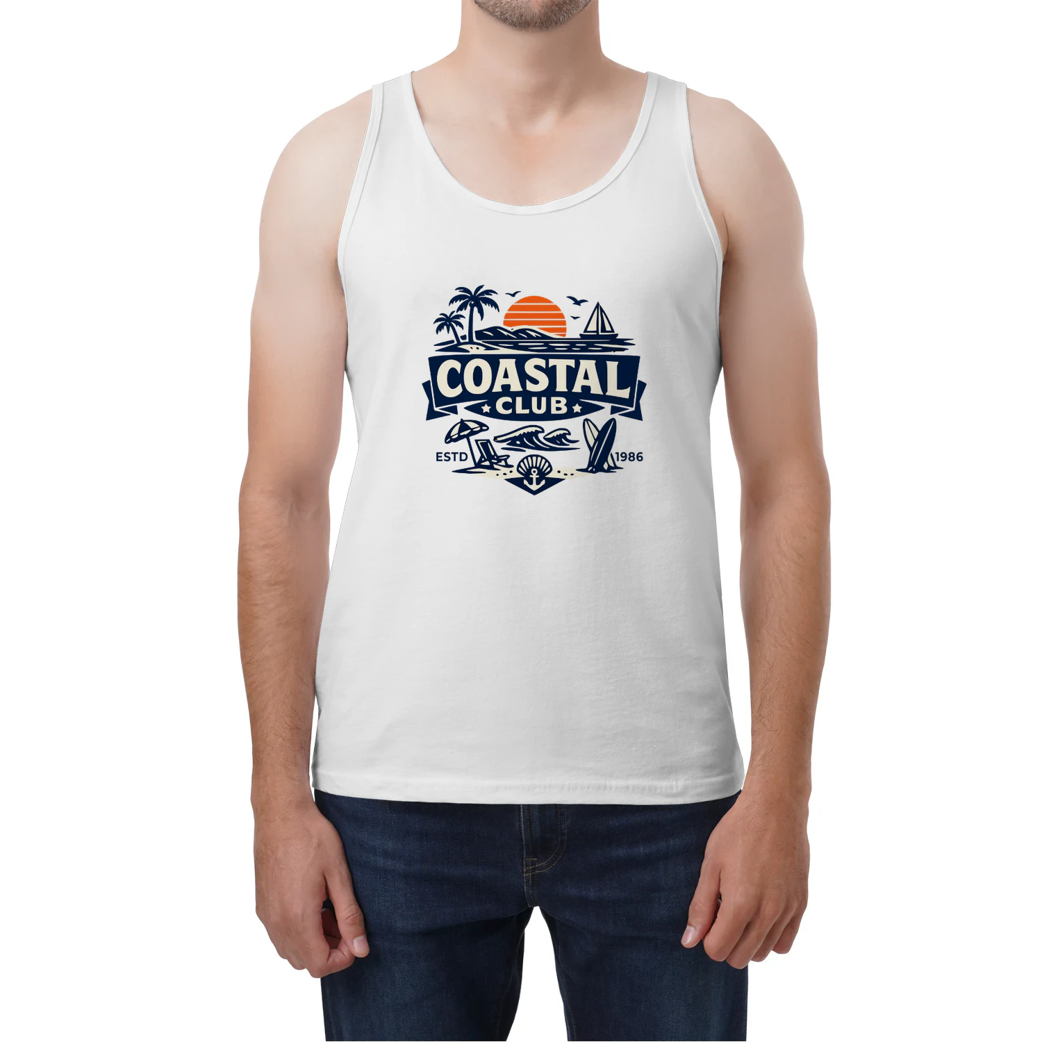 🌴 Coastal Club Summer Tank Top 🌊