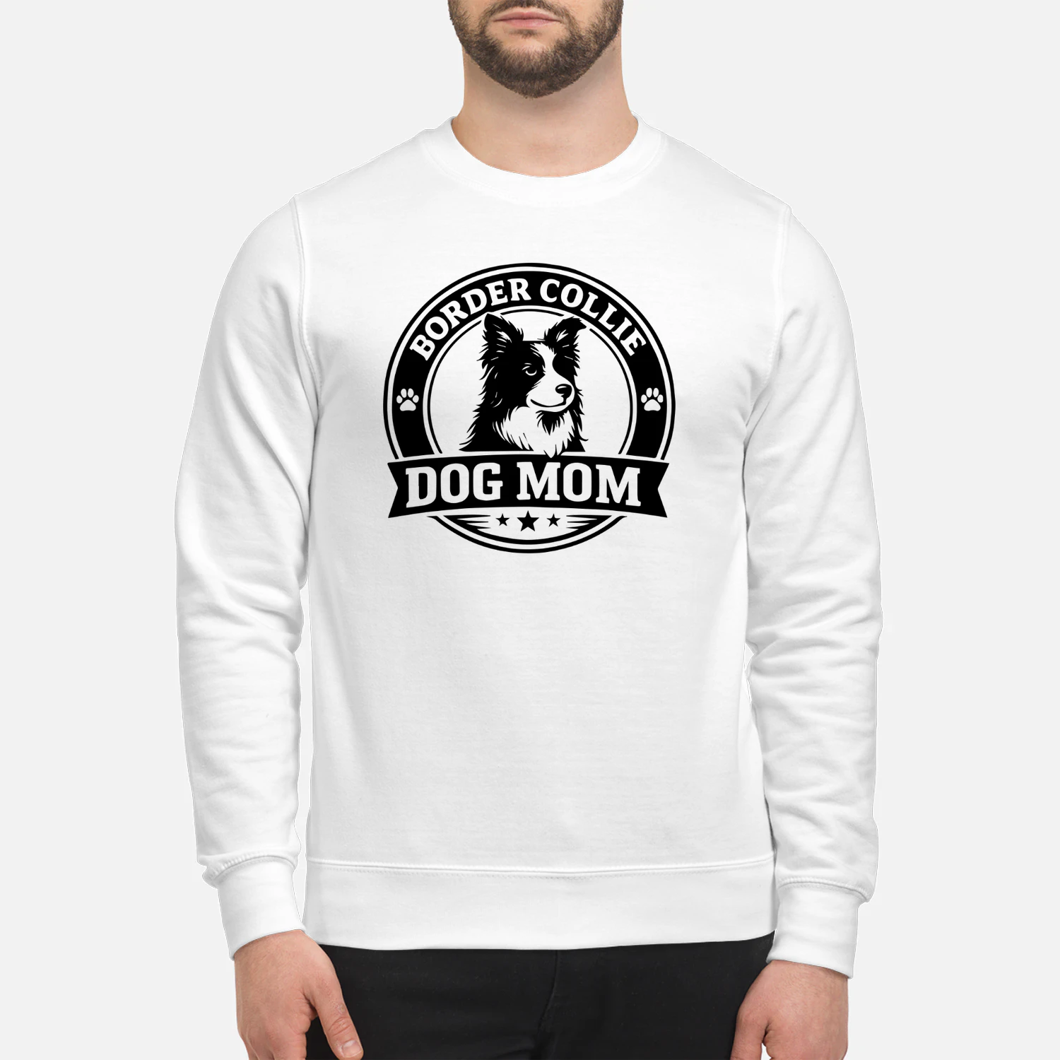 Border Collie Dog Mom Classic Crewneck Sweatshirt
