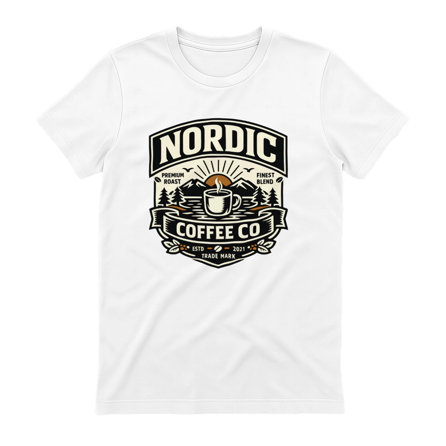 Nordic Coffee Co. Vintage Graphic T-Shirt | Premium Unisex Cotton Tee