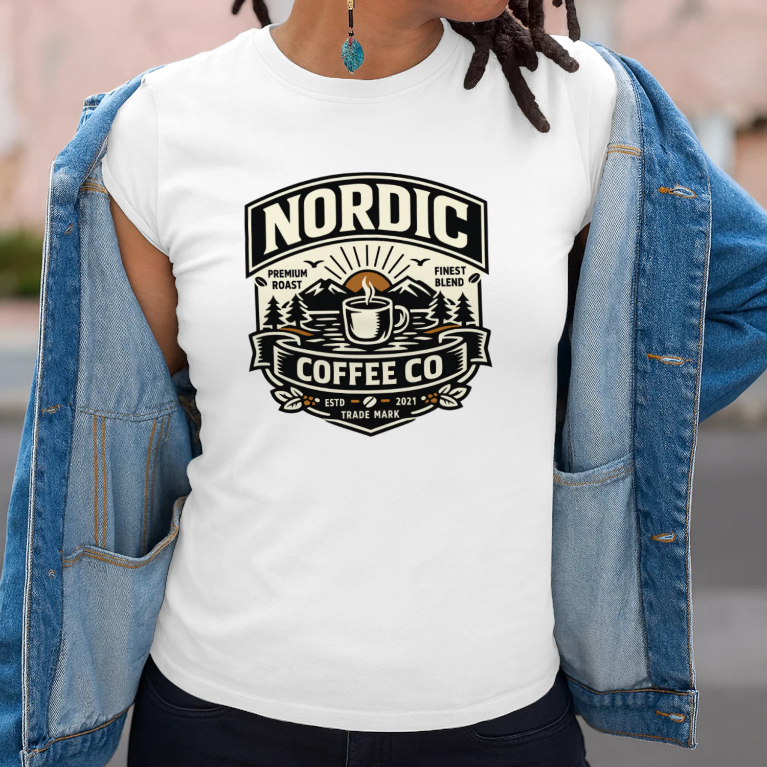 Nordic Coffee Co. Vintage Graphic T-Shirt | Premium Unisex Cotton Tee