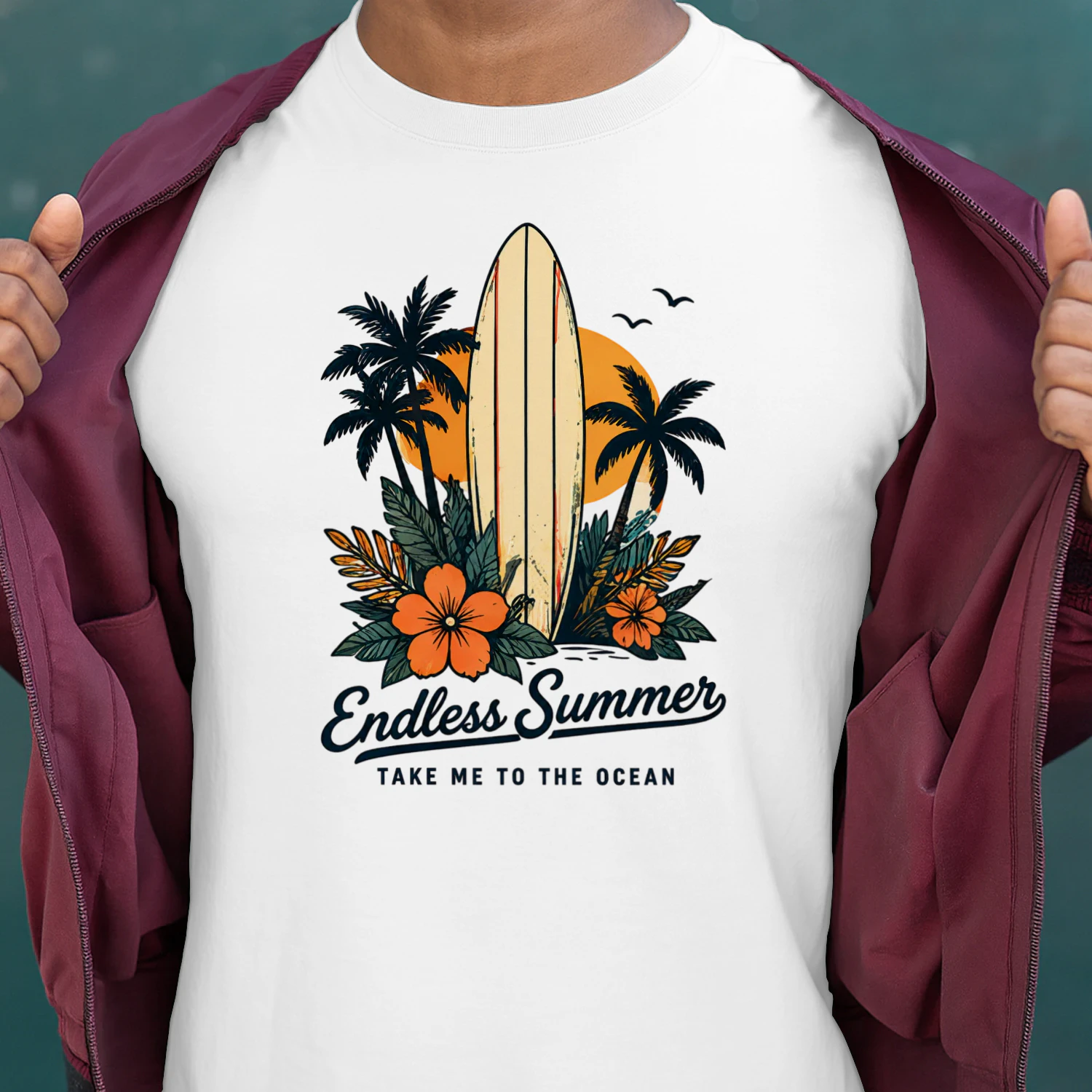Endless Summer Ocean Surf Tee – Vintage Beach Style