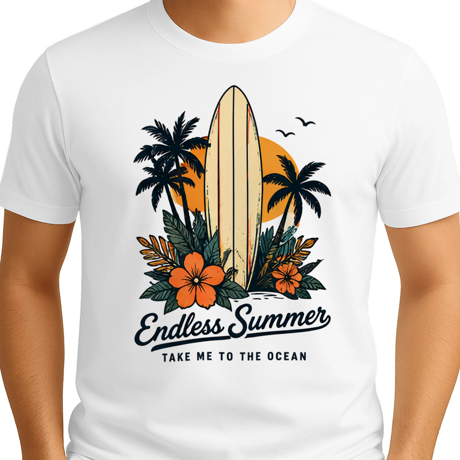 Endless Summer Ocean Surf Tee – Vintage Beach Style