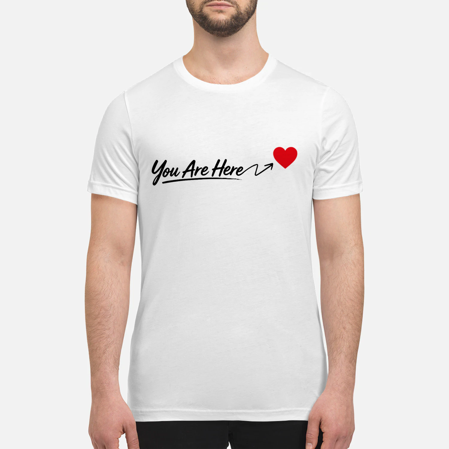 ❤️ You Are Here Minimalist Unisex T-Shirt