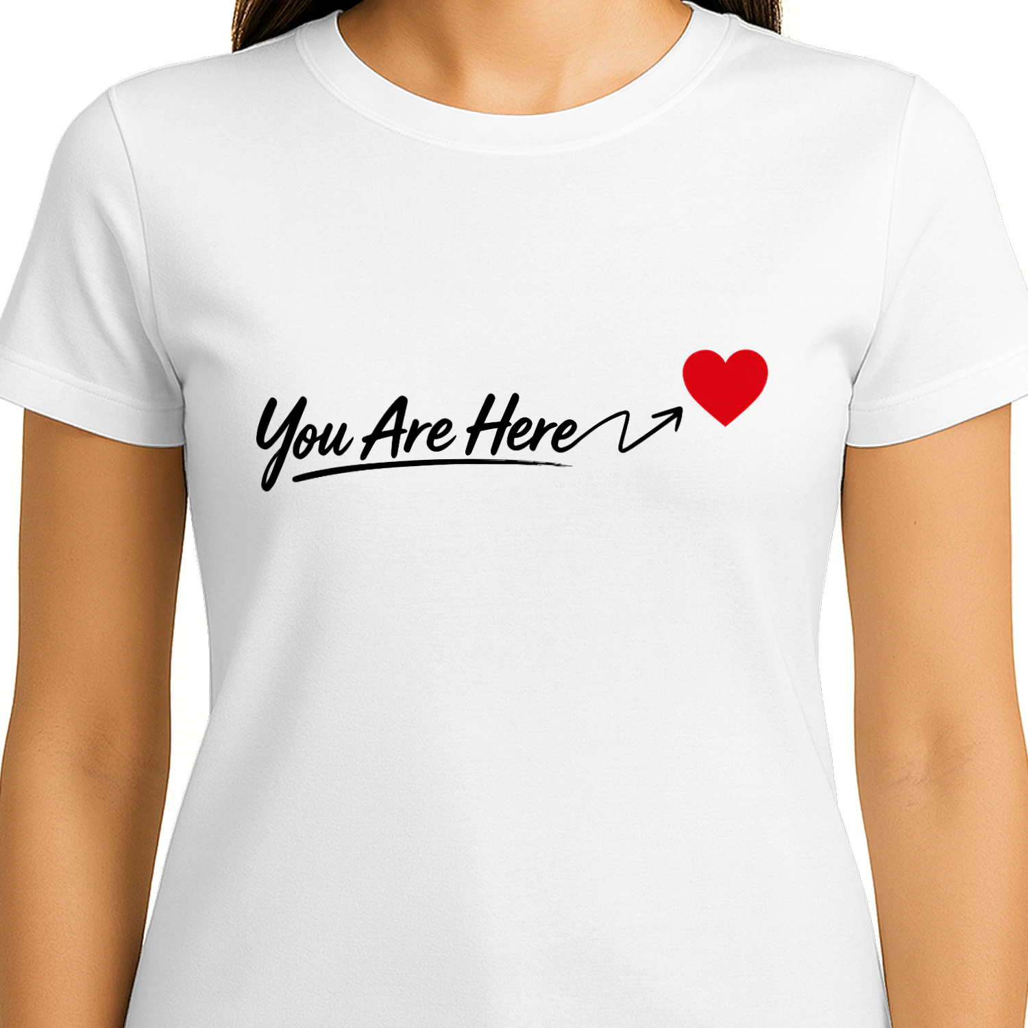 ❤️ You Are Here Minimalist Unisex T-Shirt