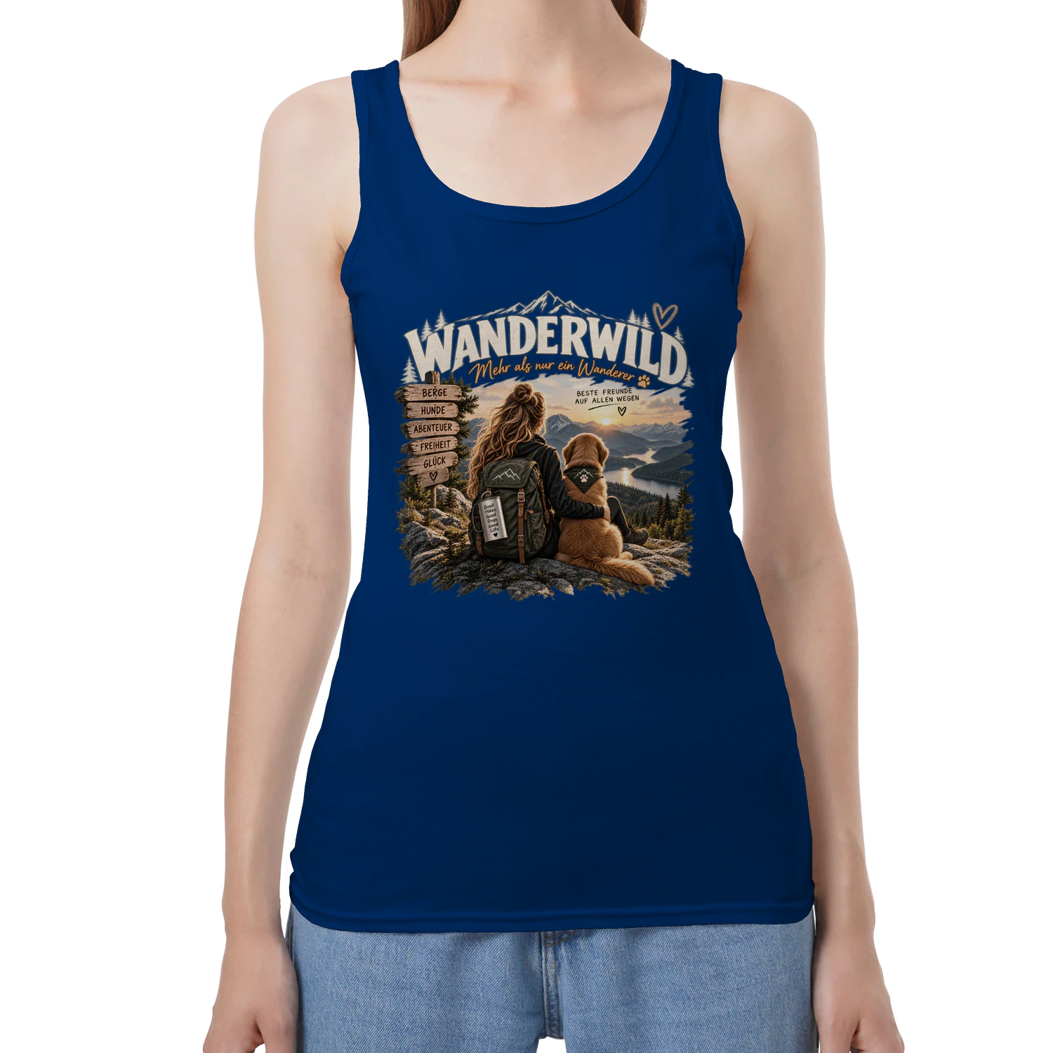 Wanderwild Hiking Dog Tank Top – Draußen mit meinem besten Freund