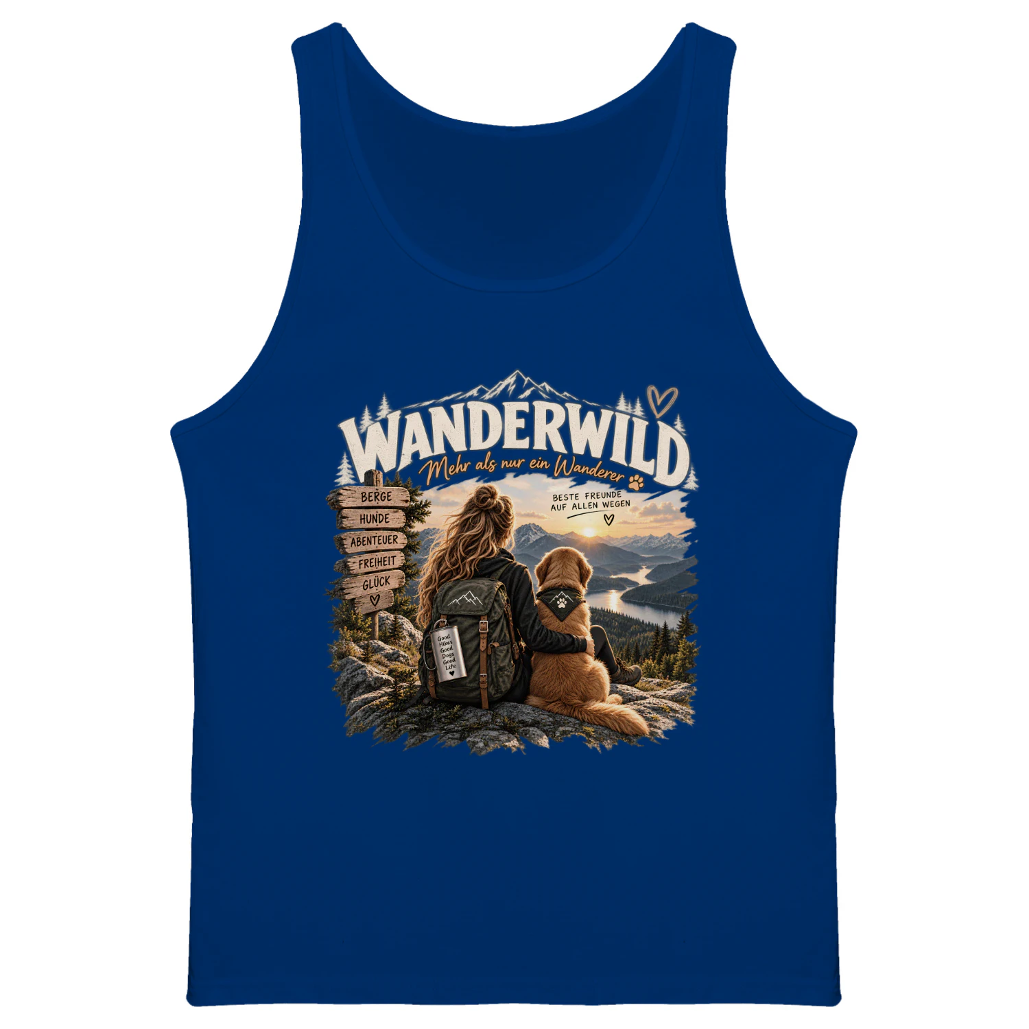 Wanderwild Hiking Dog Tank Top – Draußen mit meinem besten Freund