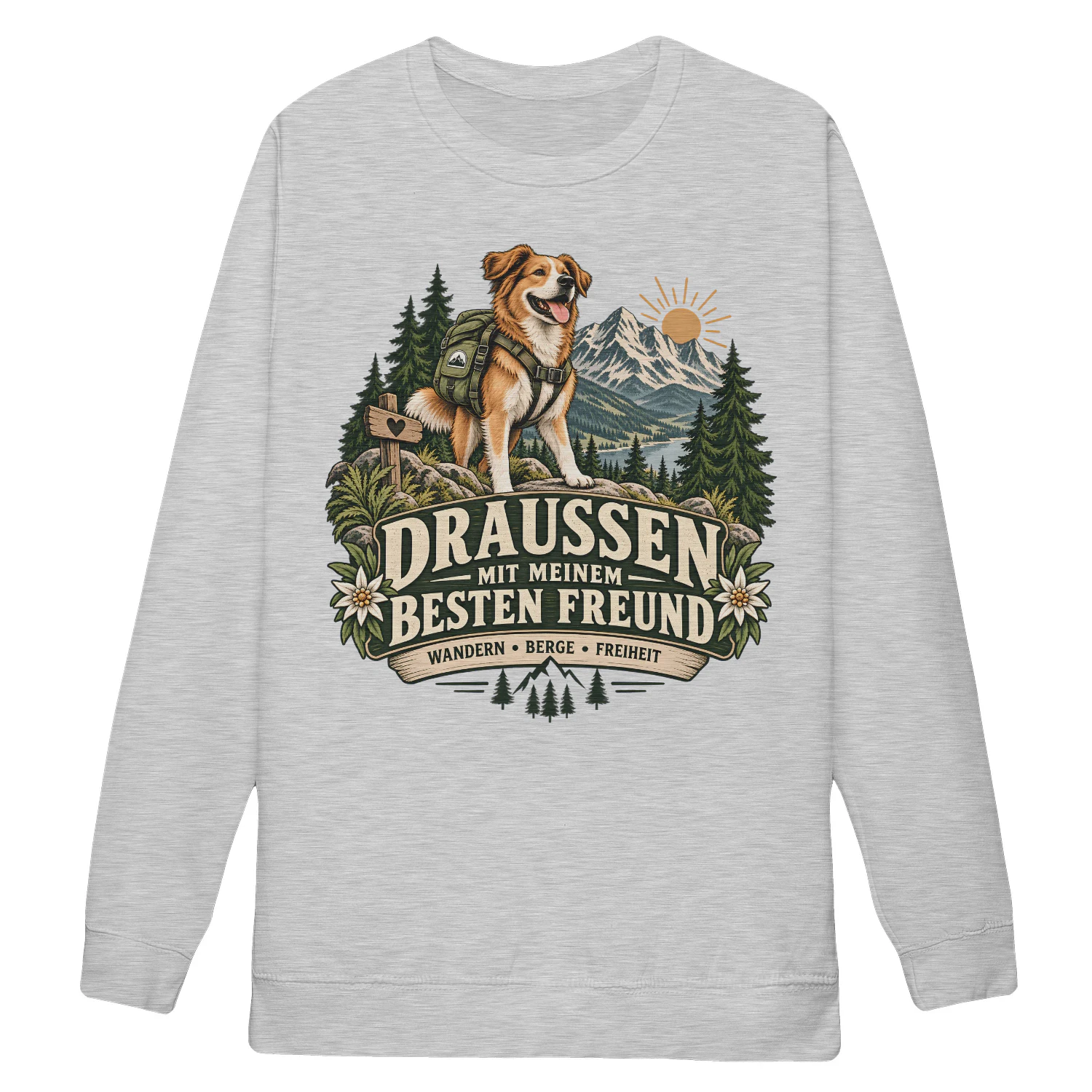 Draußen mit meinem besten Freund – Wanderwild Sweatshirt