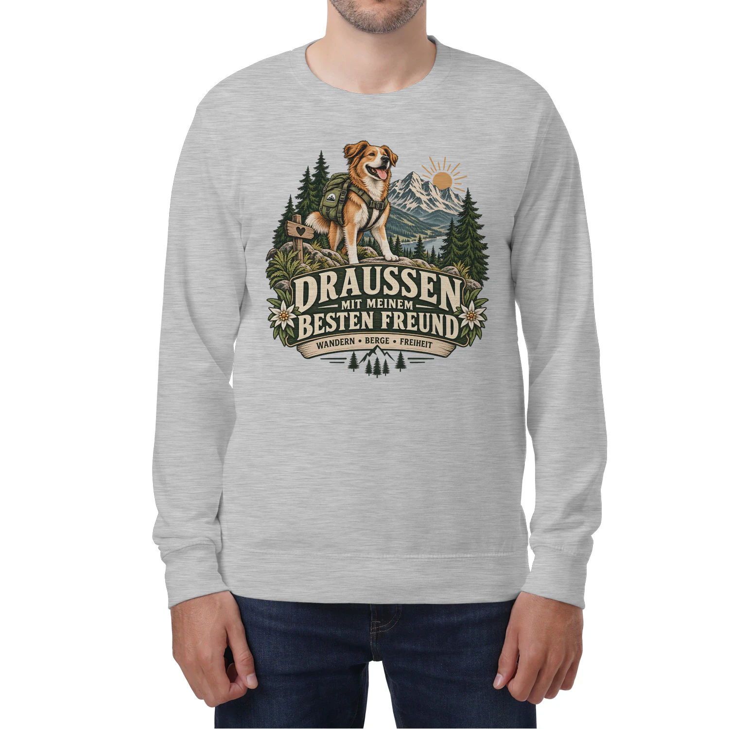 Draußen mit meinem besten Freund – Wanderwild Sweatshirt