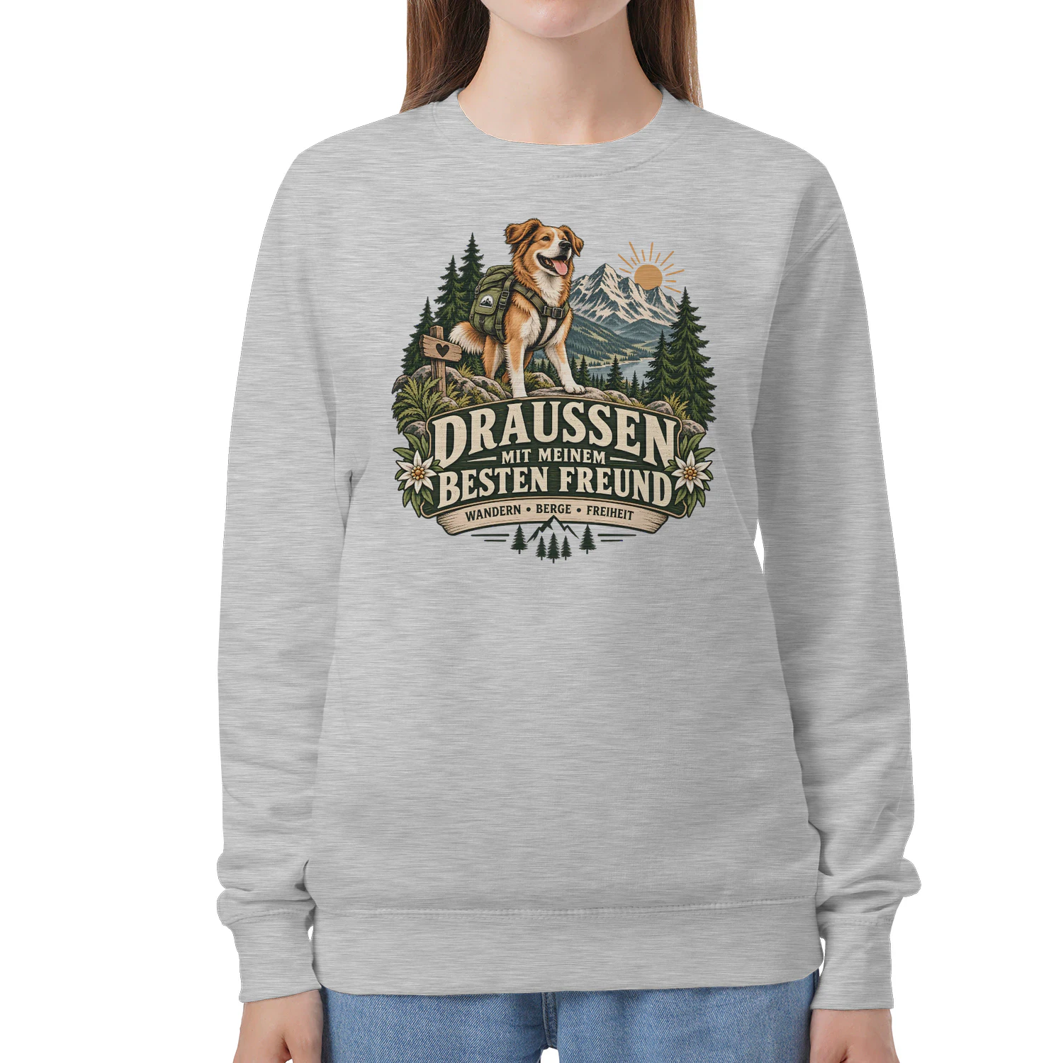 Draußen mit meinem besten Freund – Wanderwild Sweatshirt