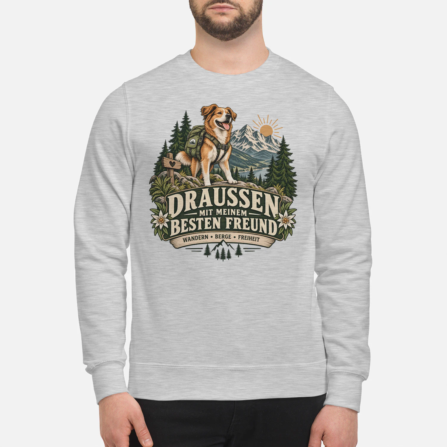 Draußen mit meinem besten Freund – Wanderwild Sweatshirt