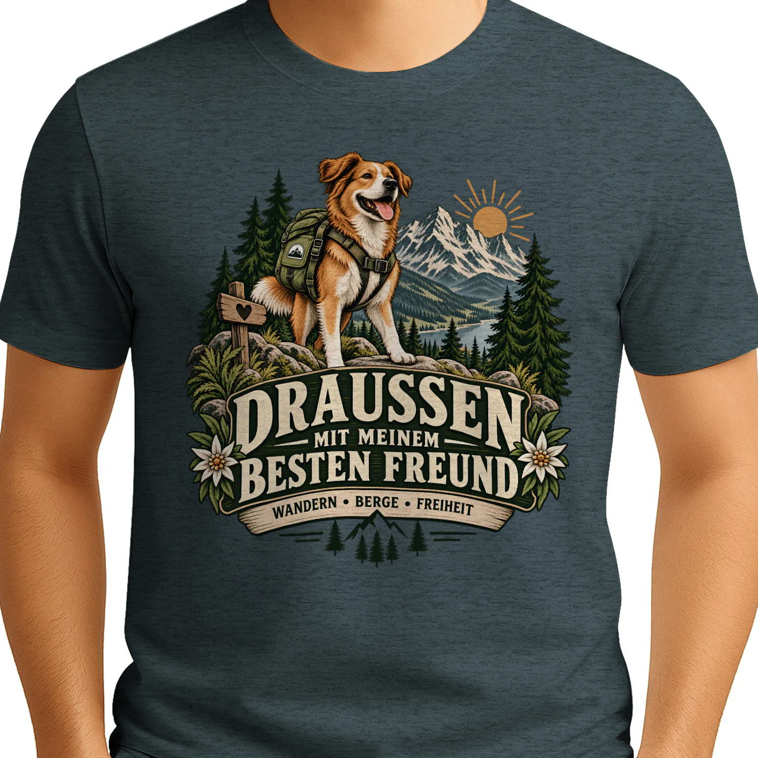 Draußen mit meinem besten Freund – Wanderwild T-Shirt