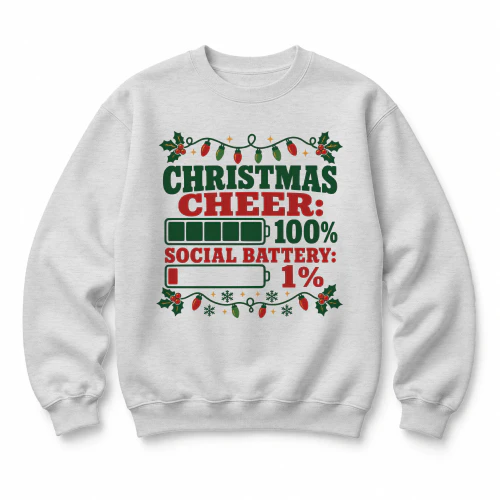 Christmas Cheer Social Battery Jumper
