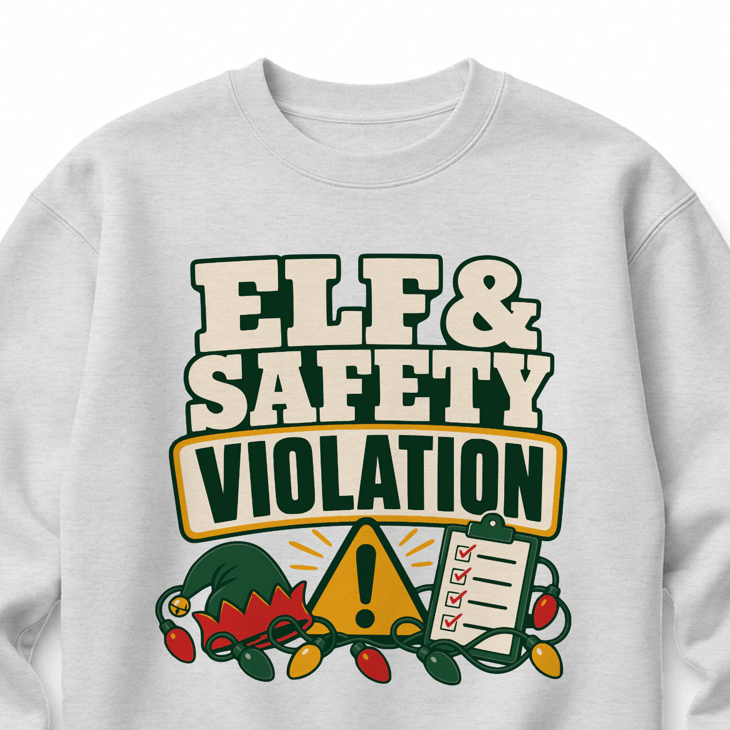Elf and Safety Violation Christmas Jumper