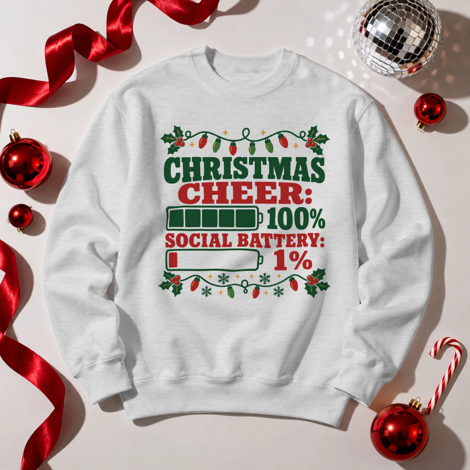 Christmas Cheer Social Battery Jumper