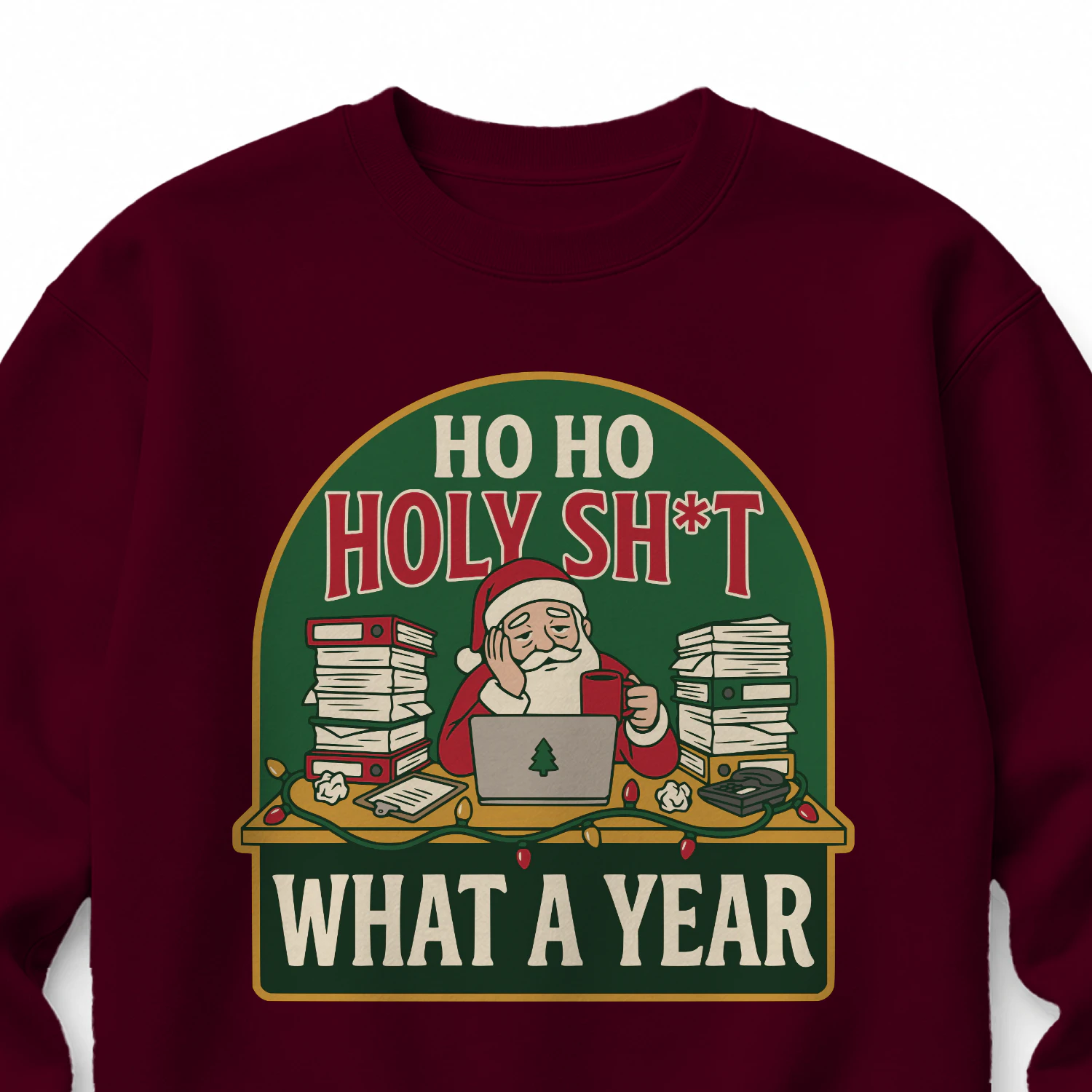 Ho Ho Holy Shit What a Year Christmas Jumper 