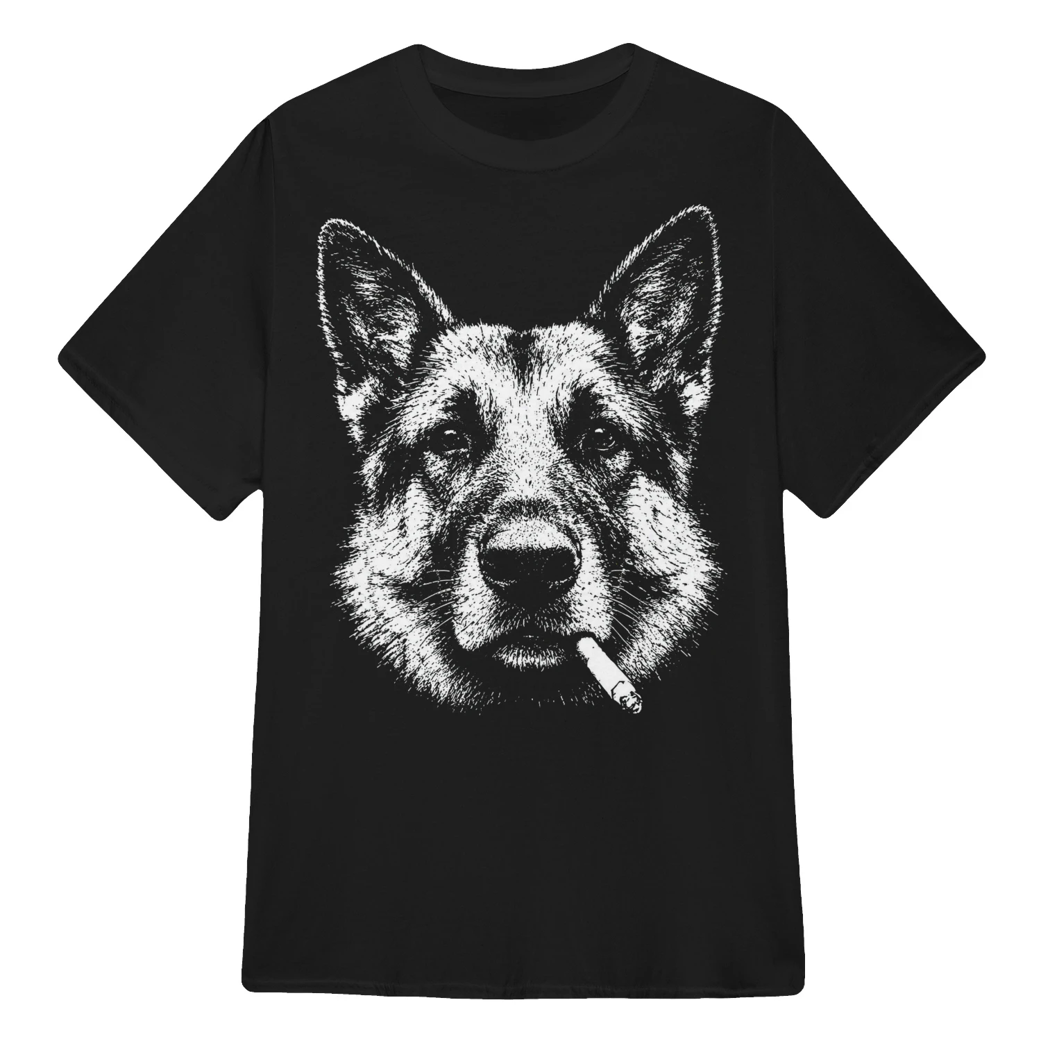 German Shepherd Smoking