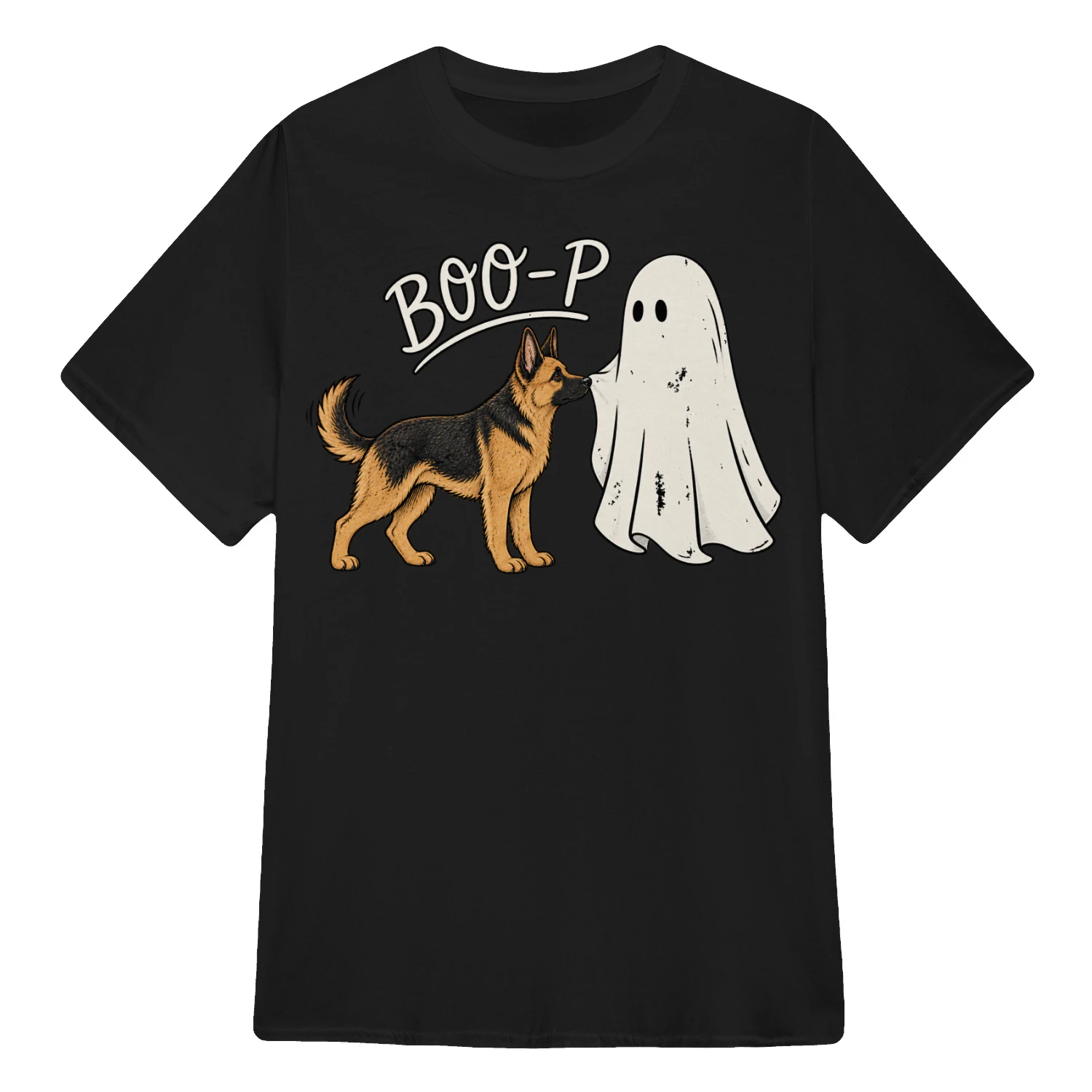 German Shepherd Boops a Ghost